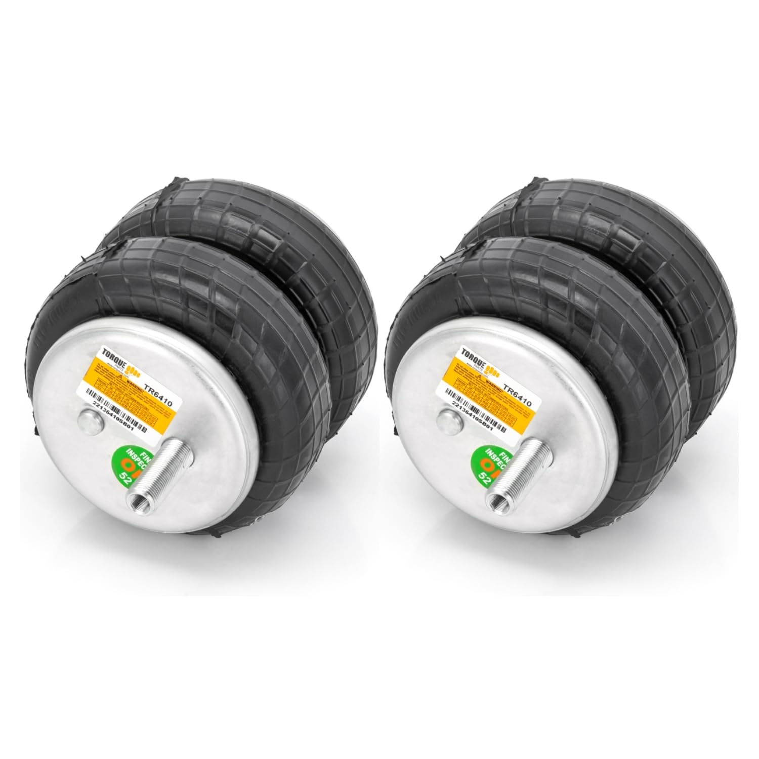TORQUE 2-Piece 6410 Air Bag Replacement Kit - Compatible with Firestone Ride-Rite 6410 & Torque Air Suspension Systems (Replaces Firestone 6410 Air Spring) - Perfect for Heavy-Duty Trucks, RVs, and Towing Applications (2 x TR6410)