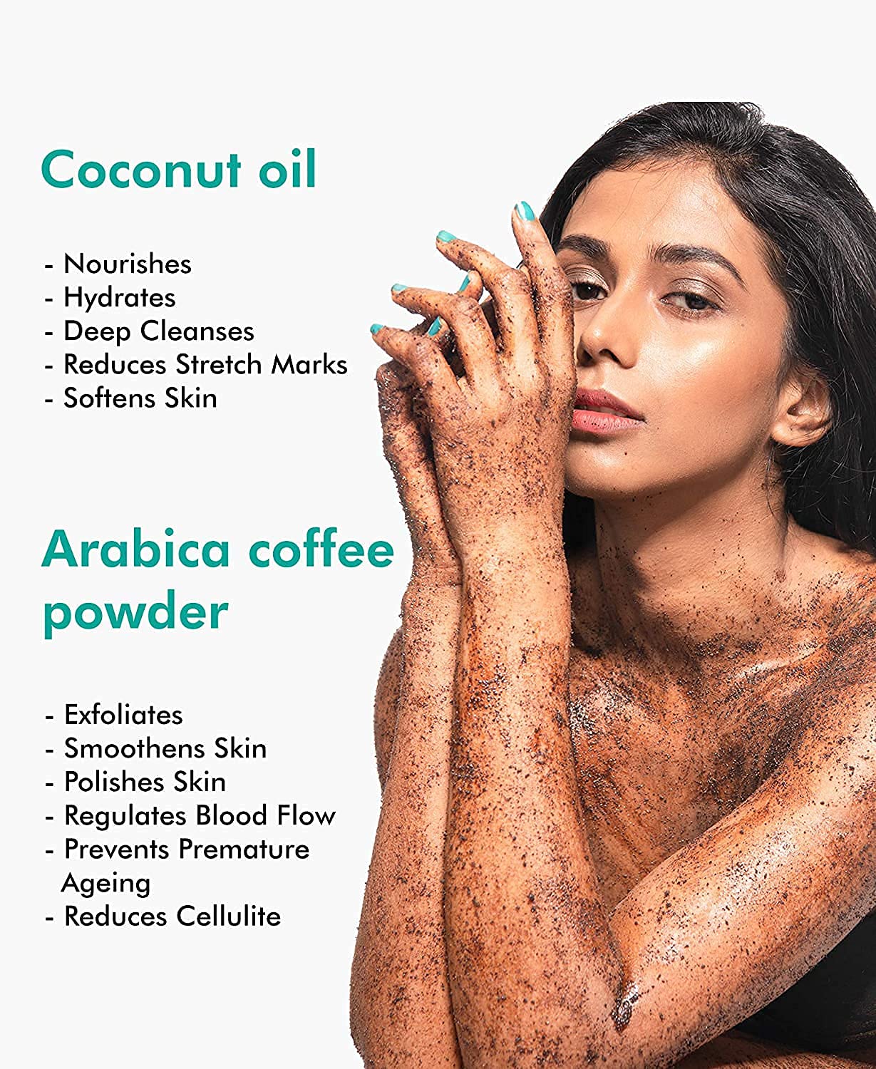 Organic Arabica A+++ Coffee Powder for Face & Body - Natural Tan Removal & Skin Brightening Treatment | 100% Pure Hair & Skin Care | 100g Pack | Perfect for DIY Spa, Facial Scrubs & Hair Masks at Home
