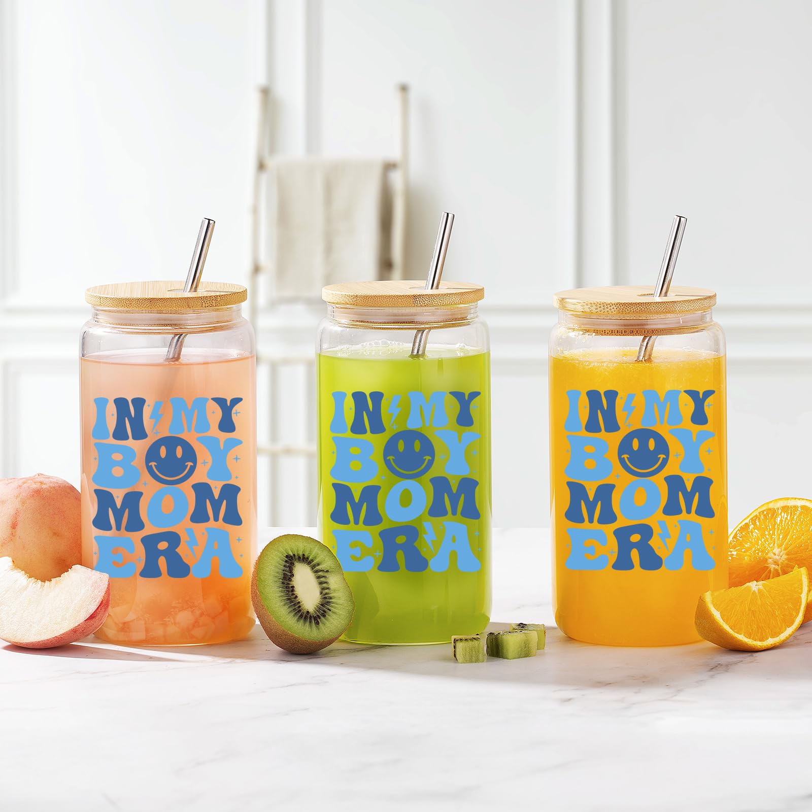 16 oz Iced Coffee Cup - Perfect Boy Mom Gift for New Moms, Postpartum Care, Pregnancy & Baby Showers - Great Birthday & Christmas Present for Expecting Mothers - Ideal for Coffee Lovers & Busy Moms On-The-Go