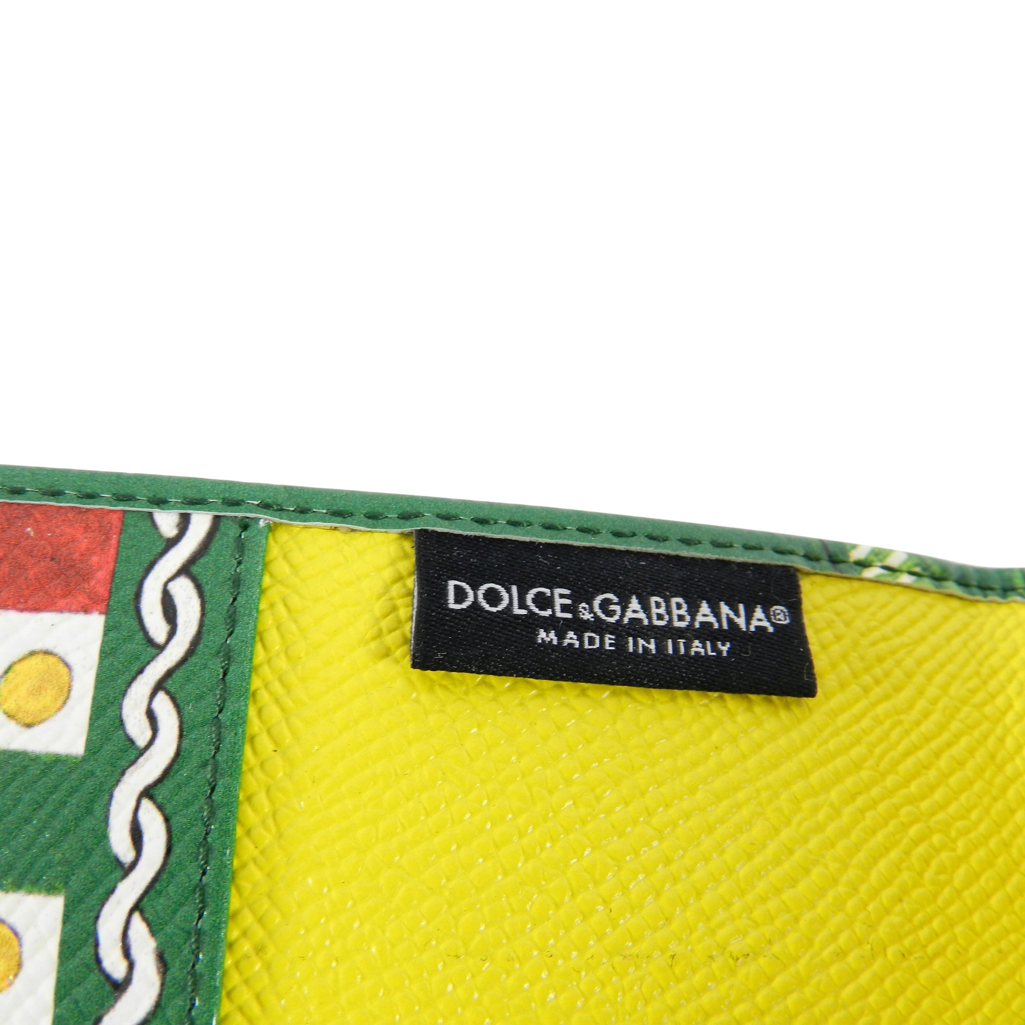 Dolce & Gabbana Luxury Passport Holder - Green & Yellow Designer Travel Wallet for Men & Women | Perfect for International Trips & Business Travel