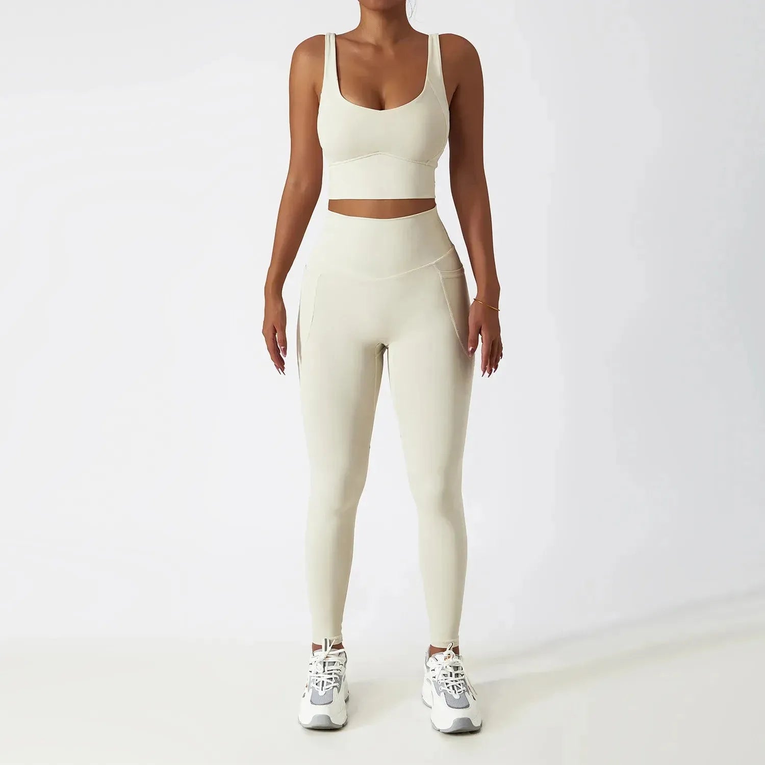 2PCS Seamless Women's Workout Sets - Yoga Tracksuit, Gym Clothes & Athletic Wear with High Waist Leggings & Sports Bra - Perfect for Yoga, Running, Gym Training & Casual Wear