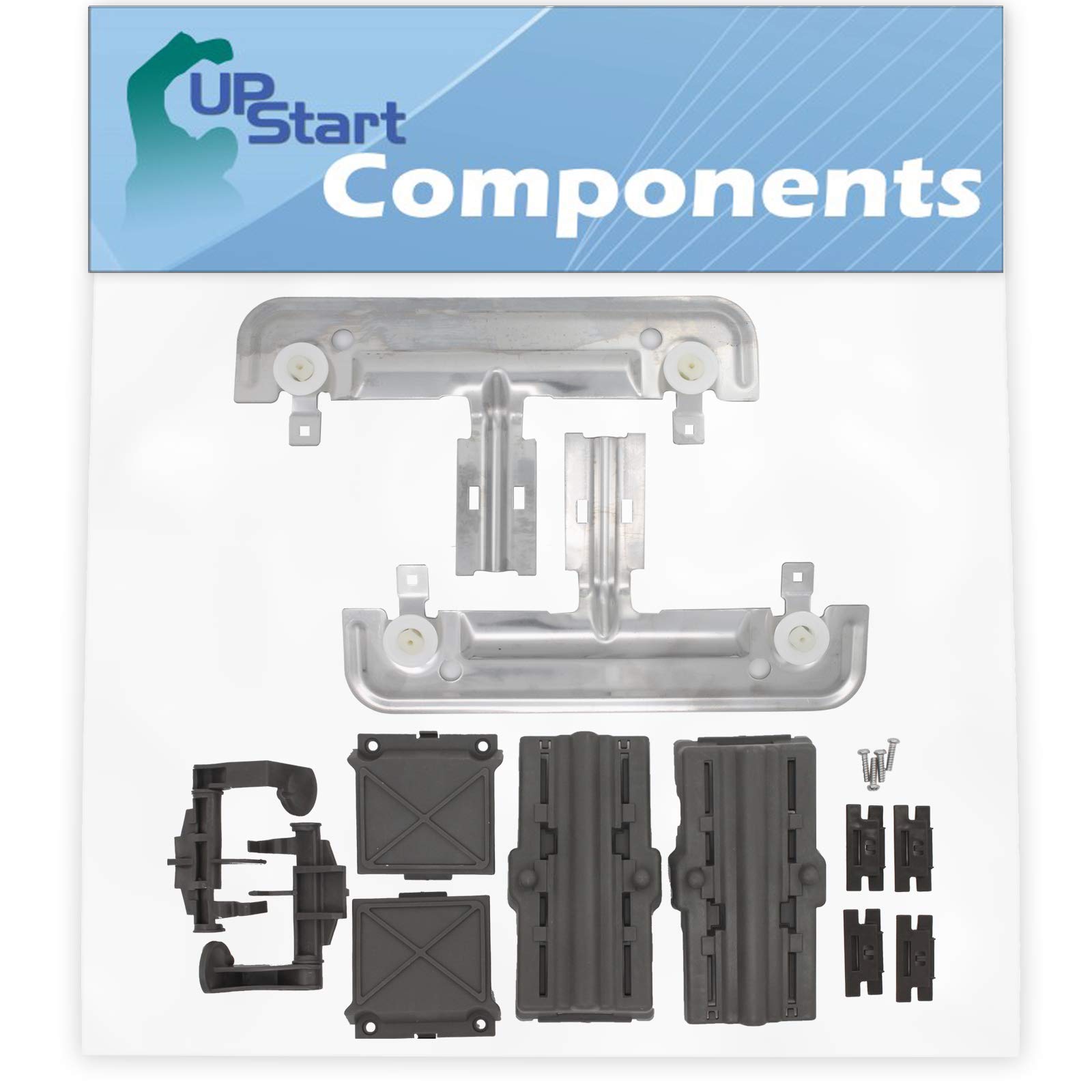 UpStart Components W10712395 Dishwasher Rack Adjuster Replacement Kit - Compatible with AP5957560 - Perfect for GE, Whirlpool, Maytag Dishwasher Repair - Easy Installation for Smooth Dish Rack Adjustment