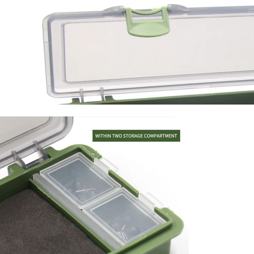 2PCS Carp Fishing Rig Box - Waterproof Hook Storage Box with 15 Pins, Stiff Hair Rig Board - Durable Fishing Tackle Organizer for Carp Anglers | Perfect for Bank Fishing, Match Fishing & Carp Fishing Trips