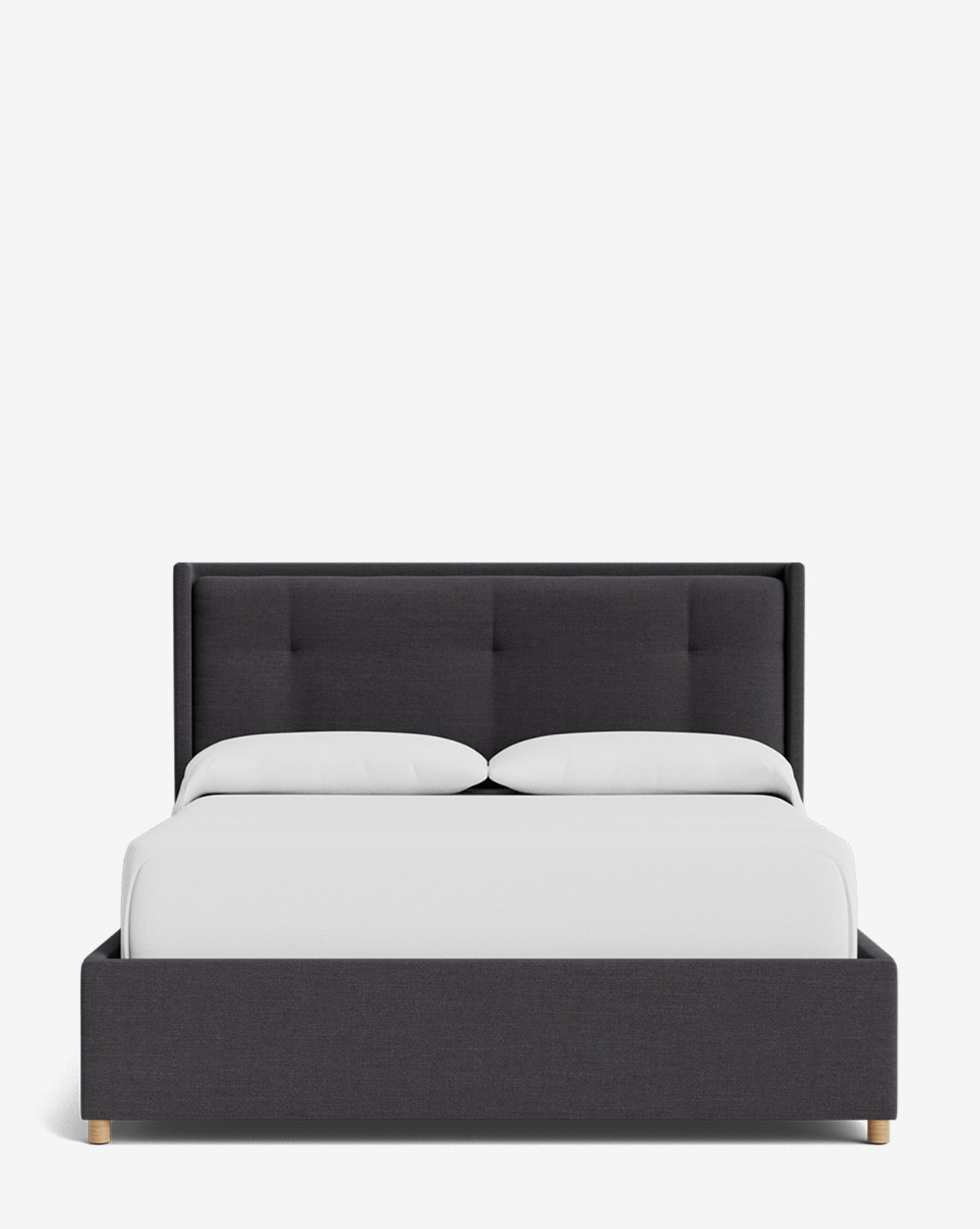 Low Profile Ria Bed Frame with Minimalist Headboard - Perfect for Small Spaces, Modern Bedrooms & Studio Apartments