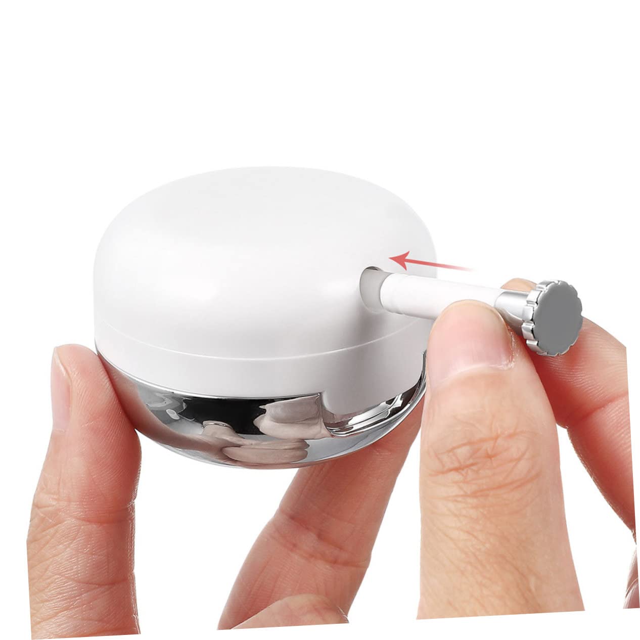 Mini Silicone Lip Brush & Mirror Jars - Travel Portable Cream Containers for Lip Scrub & Makeup
