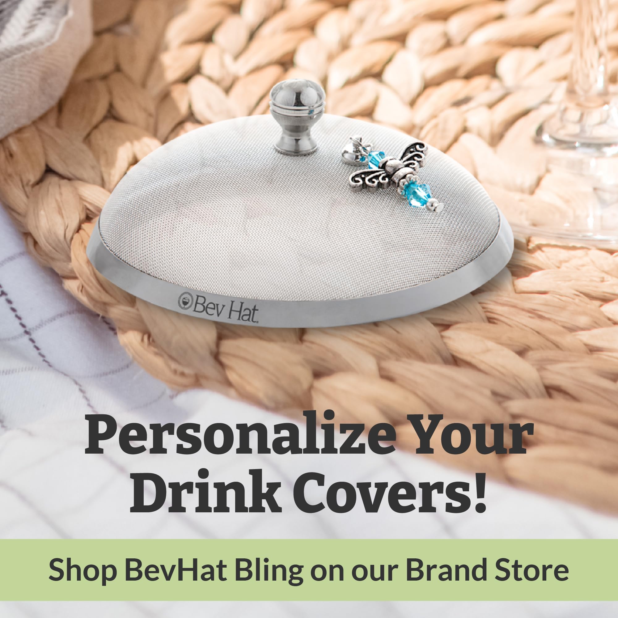 Stainless Steel Wine Glass Covers (10 Pack) - Bug Proof Drink Lids for Coffee, Tea, Water & Wine - Outdoor Party & Picnic Drink Protectors - Perfect for Camping, Beach & Backyard Gatherings