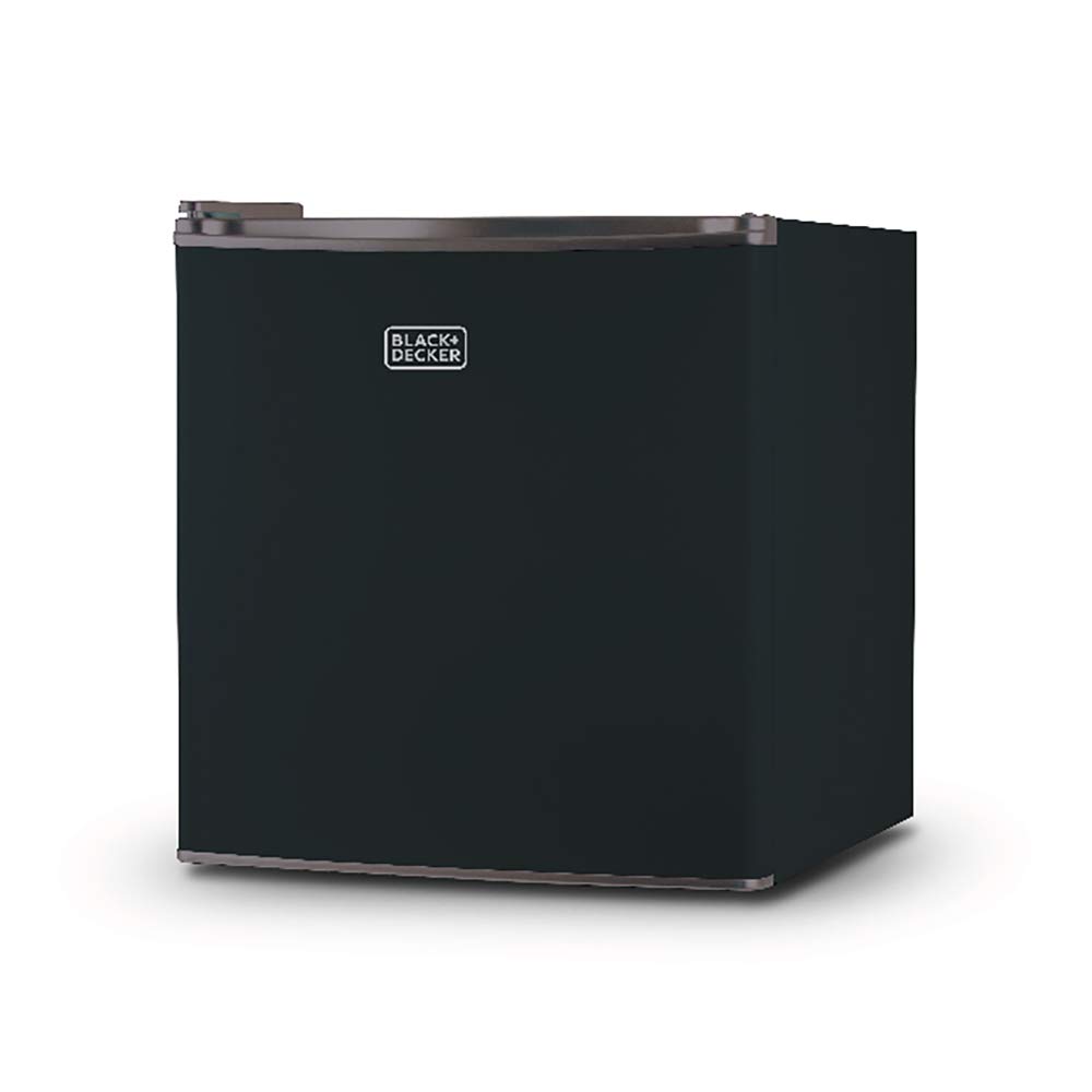 BLACK+DECKER BCRK17B 1.7 Cu Ft Energy Star Compact Refrigerator with Freezer - Single Door Mini Fridge for Dorm, Office, Bedroom & Small Spaces - Black
