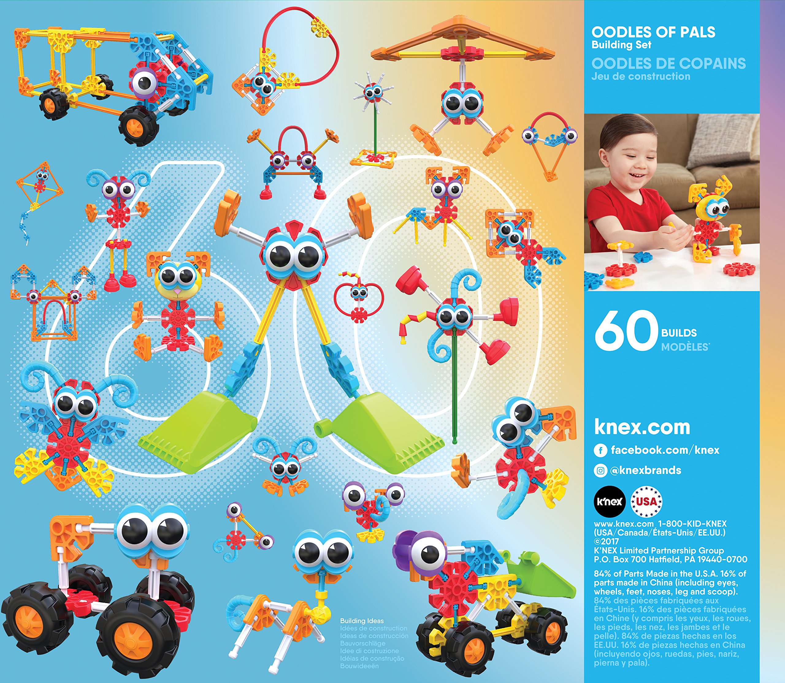 K'NEX 85701 Oodles of Pals Building Set - 116-Piece Educational Construction Toy for Kids Ages 3+ | STEM Learning, Creative Play & Fine Motor Skills Development | Perfect for Preschoolers, Birthday Gifts & Classroom Activities