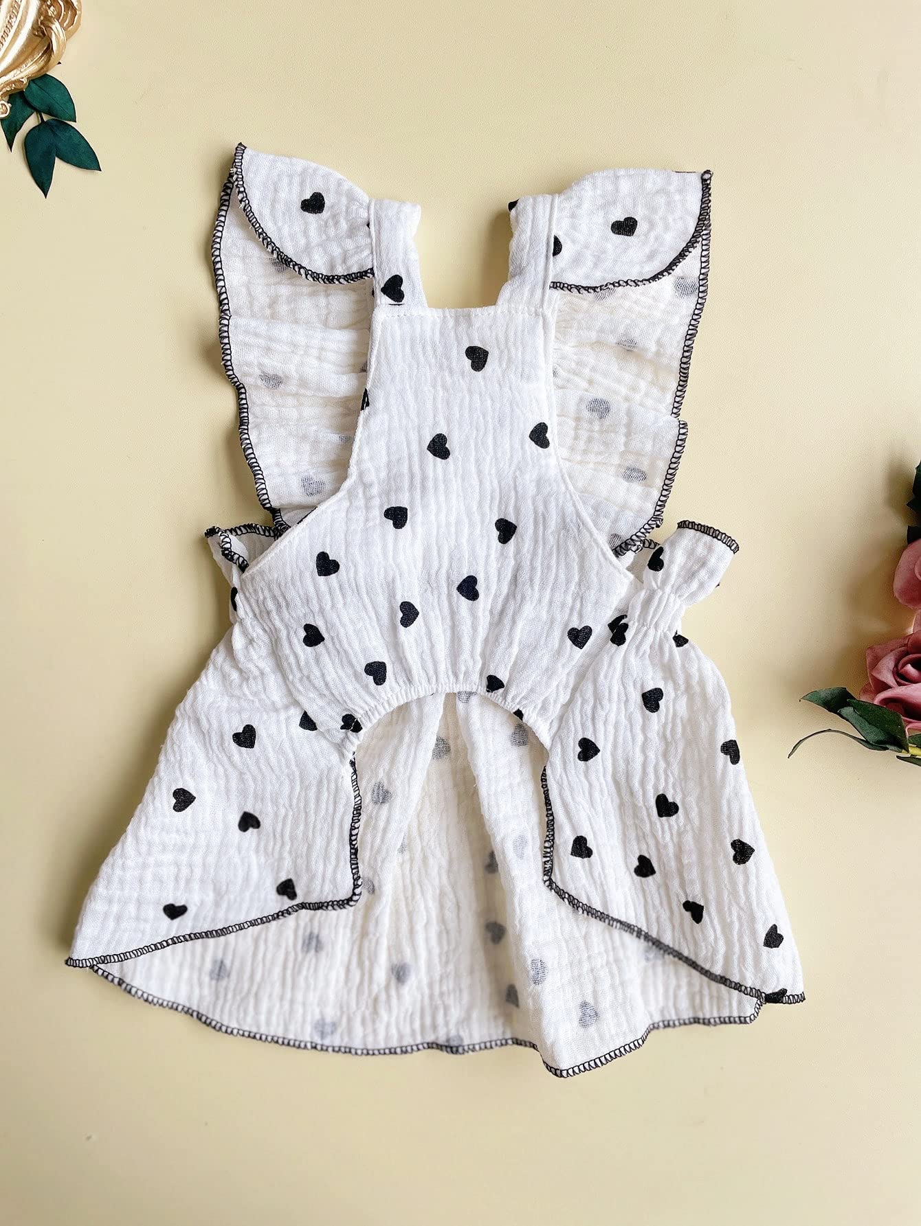 Cute Heart Print Dog Dress with Bow - Puppy Tutu Skirt for Chihuahua, Teddy & Pomeranian - Birthday & Holiday Pet Costume for Small, Medium & Large Dogs (Black, Medium) - Perfect for Parties, Photo Shoots & Special Occasions