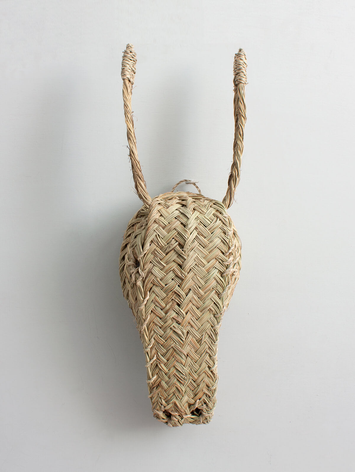 Handmade Woven Donkey Head Wall Decor - Unique Farmhouse Animal Art for Home & Nursery - Perfect for Rustic, Bohemian & Country Style Interiors