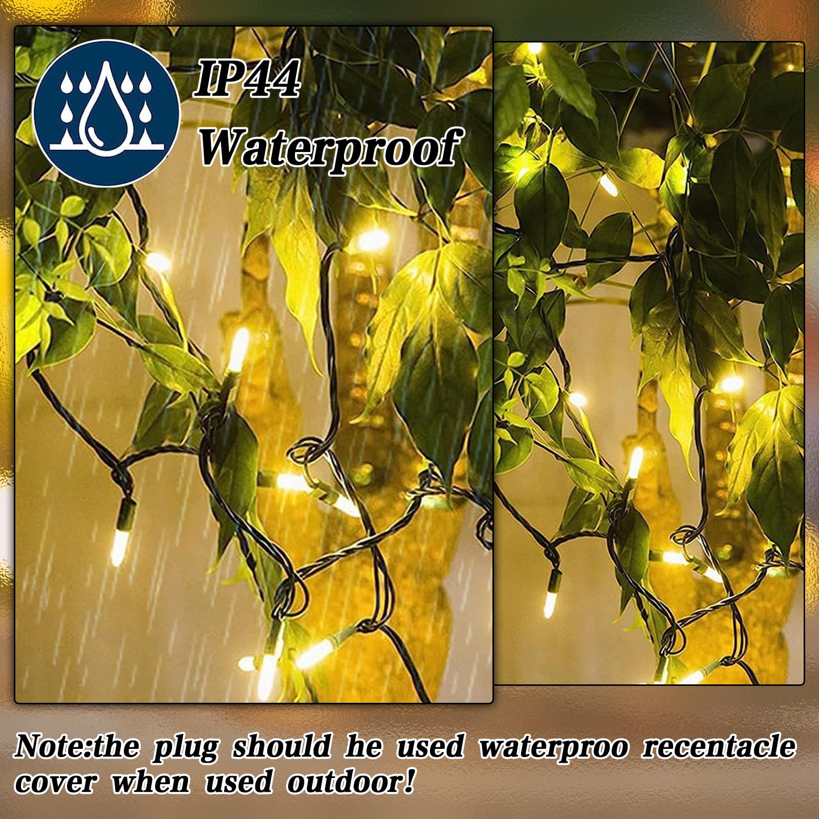 Heyworld Slow Twinkle Lights - 75 LED Gentle Twinkling Christmas String Lights with 37 Twinkling Bulbs | UL Certified Waterproof for Indoor & Outdoor Use | 28ft Length, Connect Up to 3 Sets | Perfect for Holiday Decor, Garden Parties, and Cozy Home Ambiance