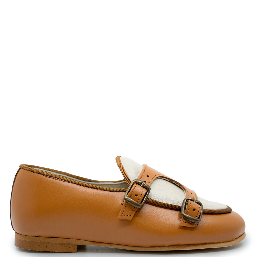 Sonatina Camel and Cream Oxford Shoes - Classic Men's Casual Loafers for Business & Leisure | Comfortable Slip-On Style for Office, Travel & Everyday Wear