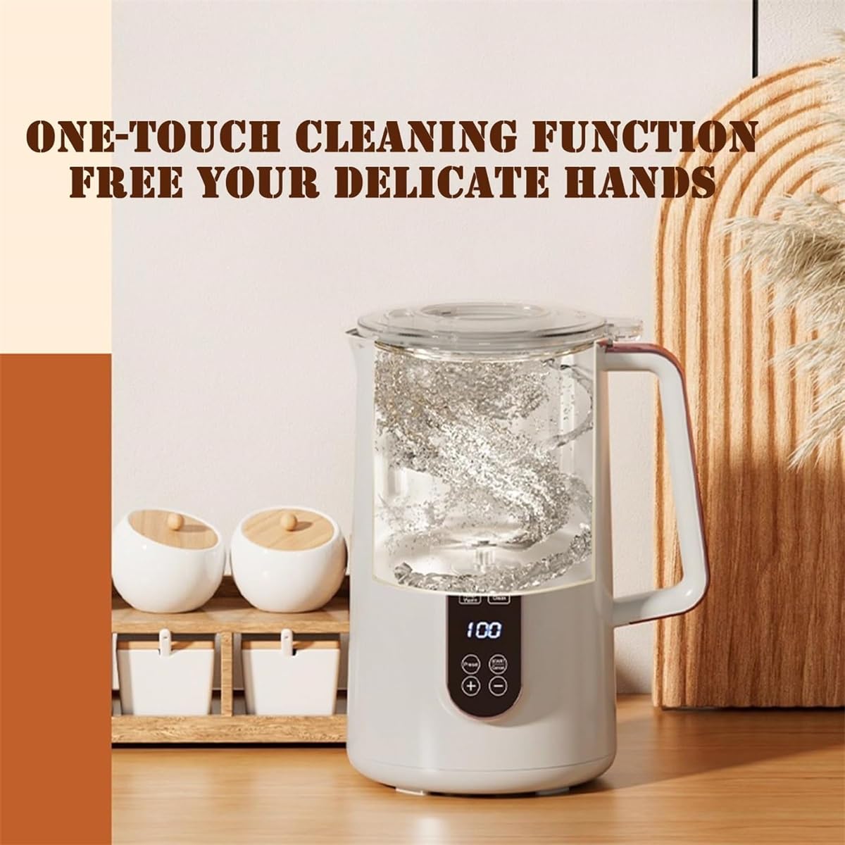 Premium 8-in-1 Electric Nut Milk Maker Machine - 1200ml Automatic Almond & Soy Milk Blender with 12h Delay, Keep Warm & Auto Clean | Perfect for Vegan, Keto & Dairy-Free Lifestyles | Home Kitchen & Healthy Breakfast Essential