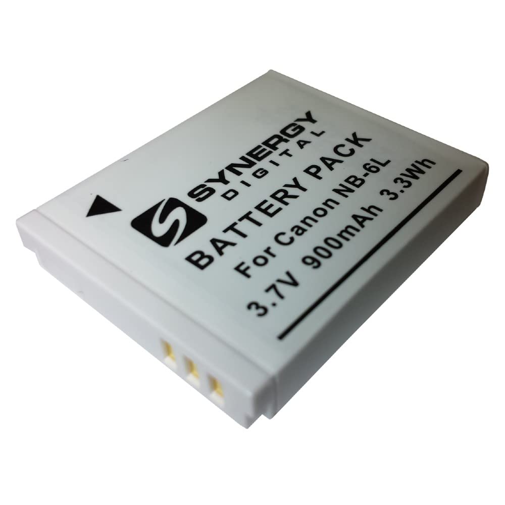 Synergy Digital Camera Batteries - 2 Pack Li-ion 3.7V 900mAh Replacement Battery for Vivitar VIVCB6L - Perfect for Travel Photography, Vlogging & Outdoor Shooting