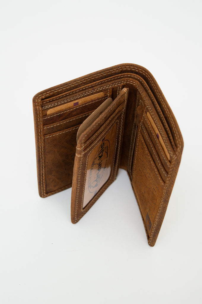 Premium Adrian Klis 221 Buffalo Leather Billfold Wallet - Slim RFID Blocking Bifold Wallet for Men - Perfect for Everyday Carry & Business Use