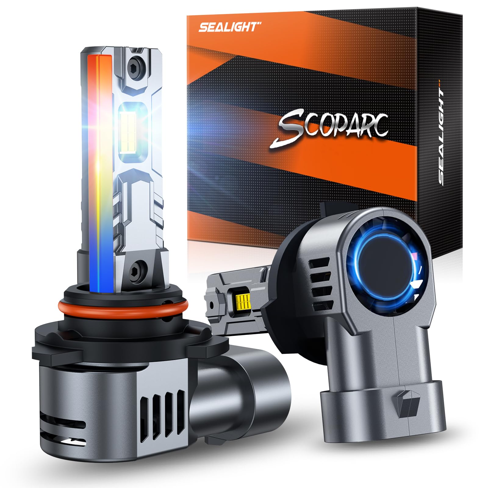SEALIGHT 9006/HB4 LED Fog Light Bulbs - 20000LM Ultra Bright 6500K Cool White, 1:1 Mini Size with 14000RPM Cooling Fan - Halogen Replacement, Plug & Play - Pack of 2 - Perfect for Night Driving, Foggy Conditions & Off-Road Adventures