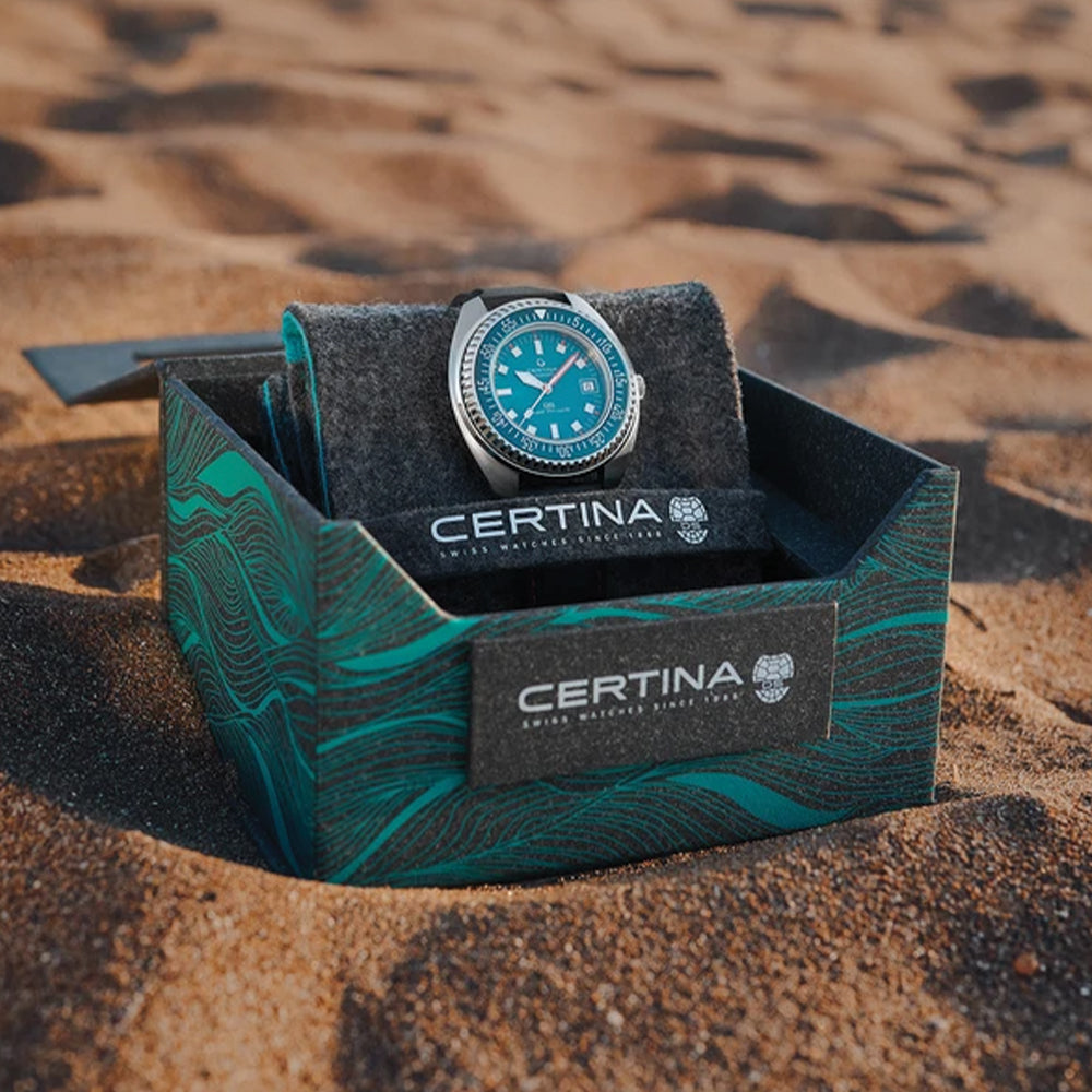 DS Super PH1000M STC 43.5mm Turquoise Dive Watch with Rubber Strap - Perfect for Scuba Diving, Water Sports & Everyday Wear