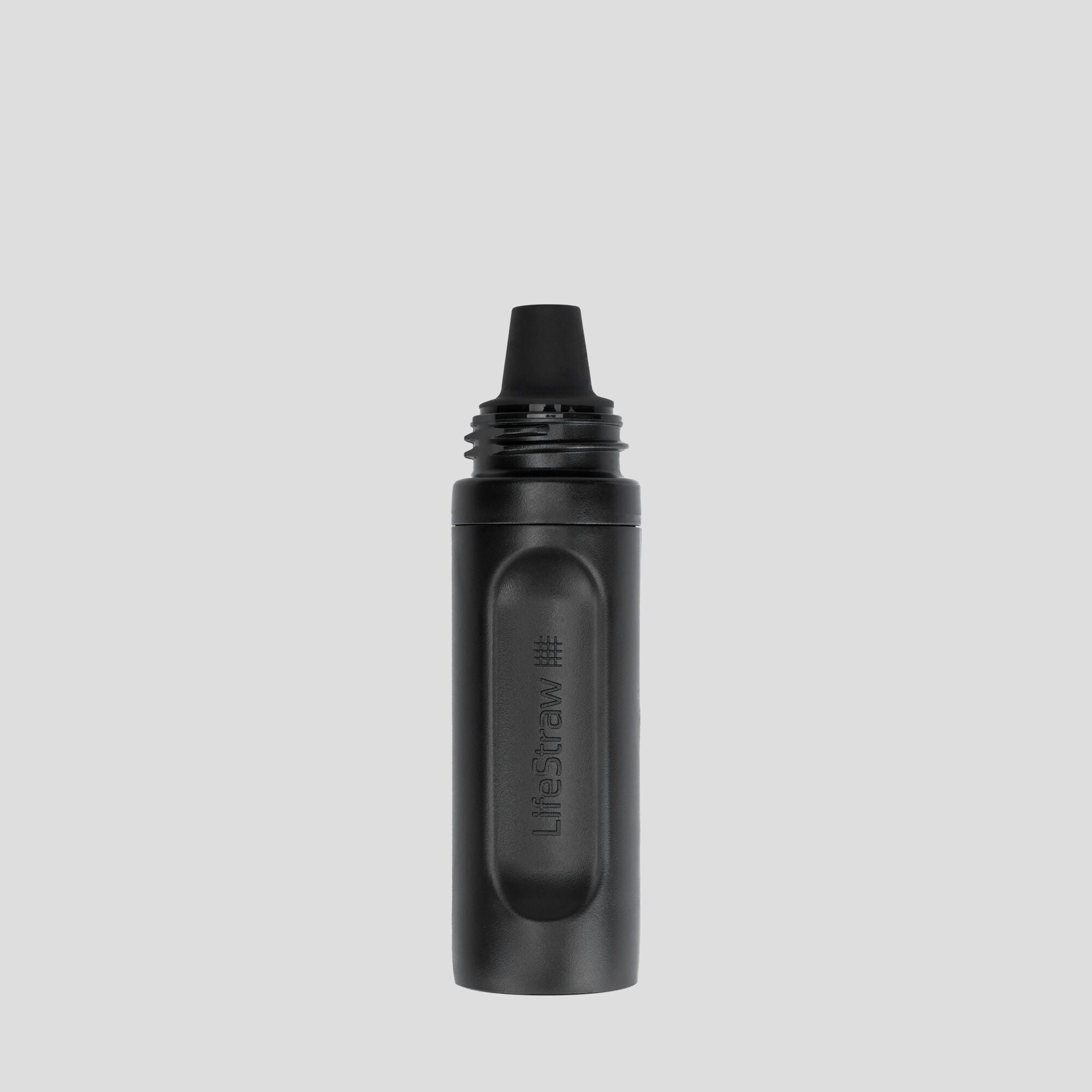 LifeStraw Peak Squeeze Water Filter Bottle 1L - Portable Gravity Purifier for Hiking, Camping & Emergency Preparedness (Dark Grey)