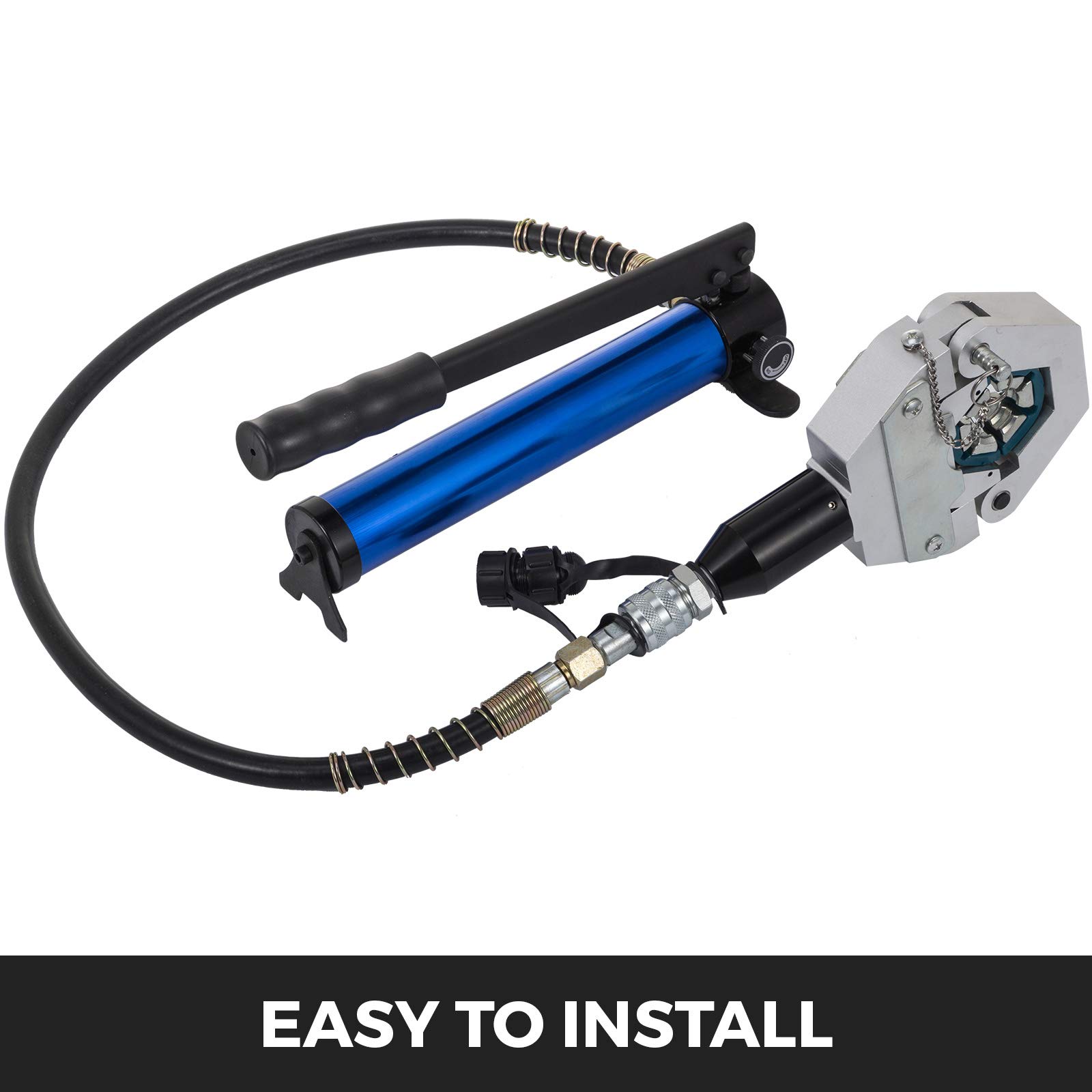 Mophorn FS-7842B Manual Hydraulic Hose Crimper Kit with 7 Dies - Handheld AC Hose Crimping Tool for Aluminum Pump and Air Conditioning Repair | Perfect for HVAC Technicians and Automotive AC System Maintenance