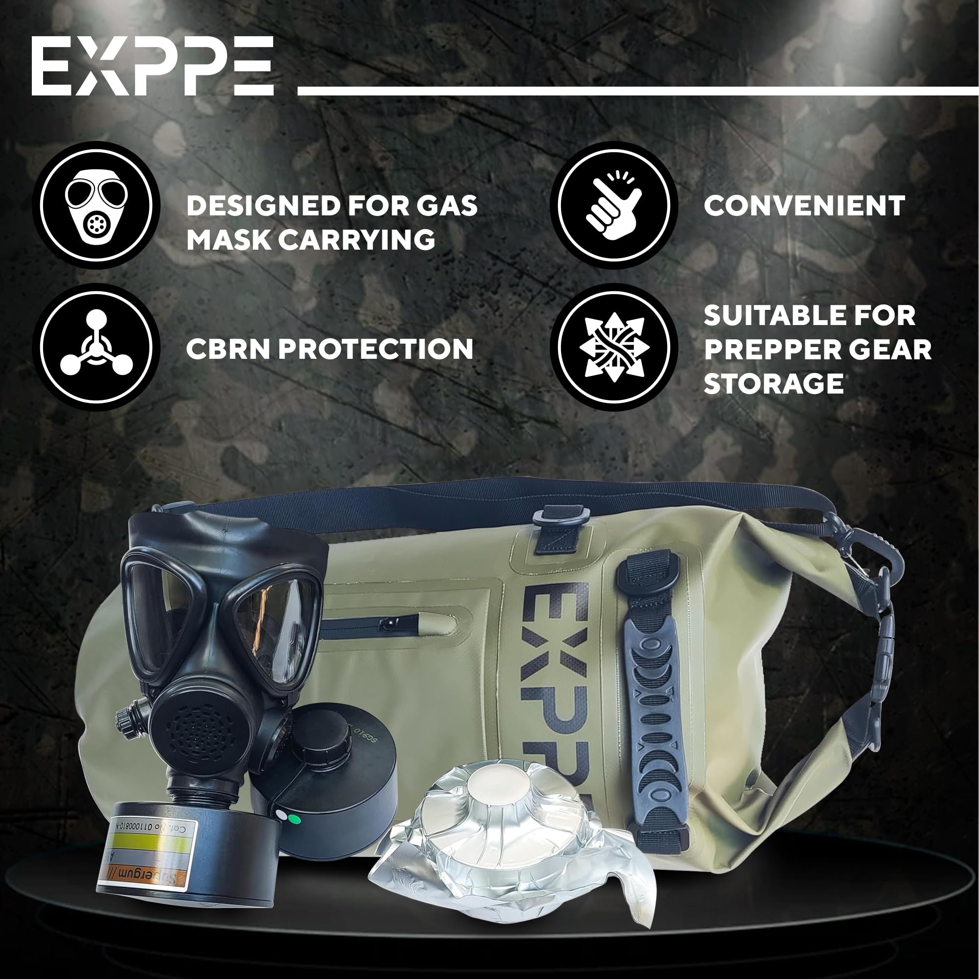 M15 Waterproof Dry Bag - Survival Gear for Emergency Preparedness, Camping, Hiking & Nuclear Safety | Portable Dry Storage for Gas Masks, First Aid Kits & Essential Supplies
