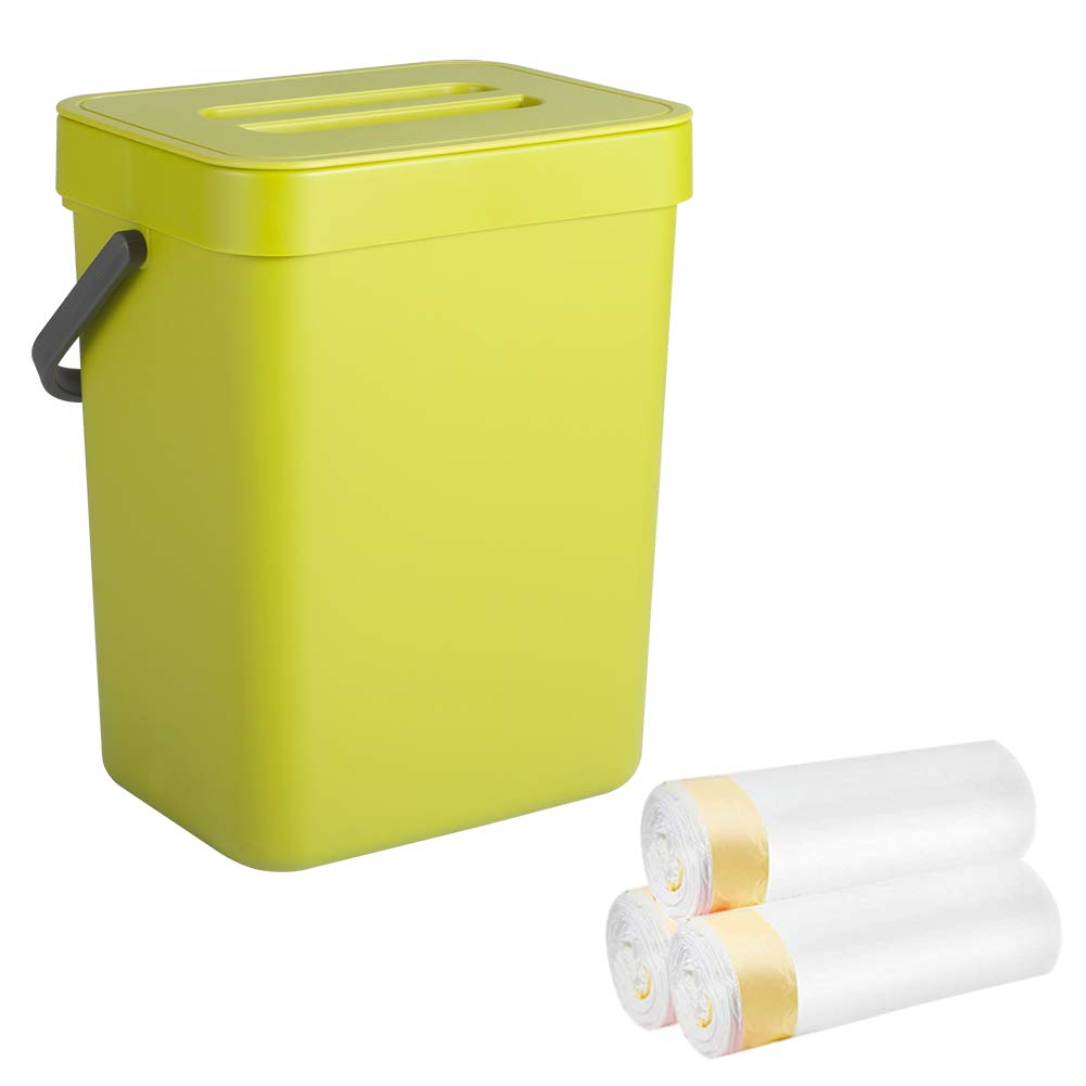 Sturdy Small Trash Can with Lid - 9.6