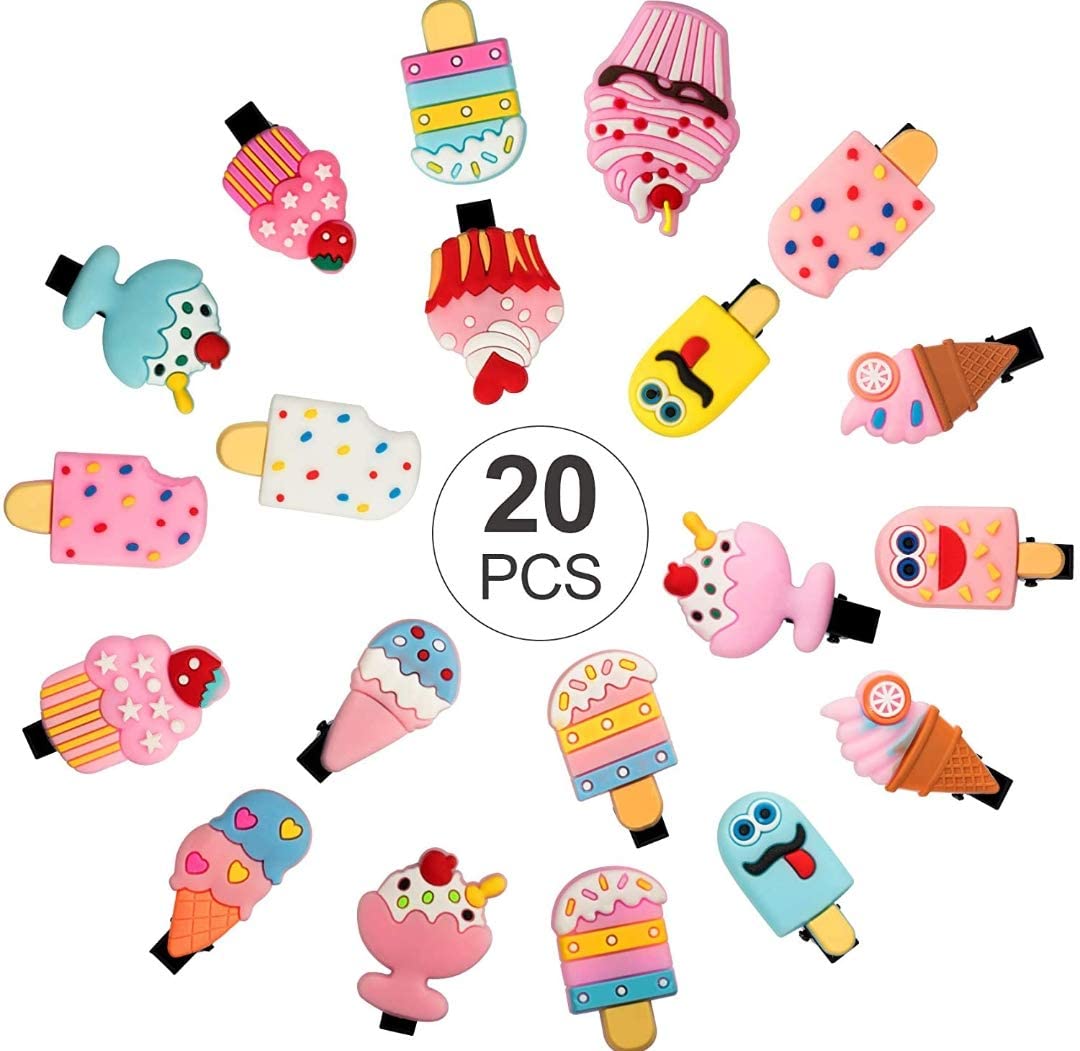 Mix Designs Hair Clips Set for Baby Girls Toddler - 20pc Barrettes Hair Accessories for Kids, Infants & Toddlers - Perfect for Parties, School, Photos & Daily Use