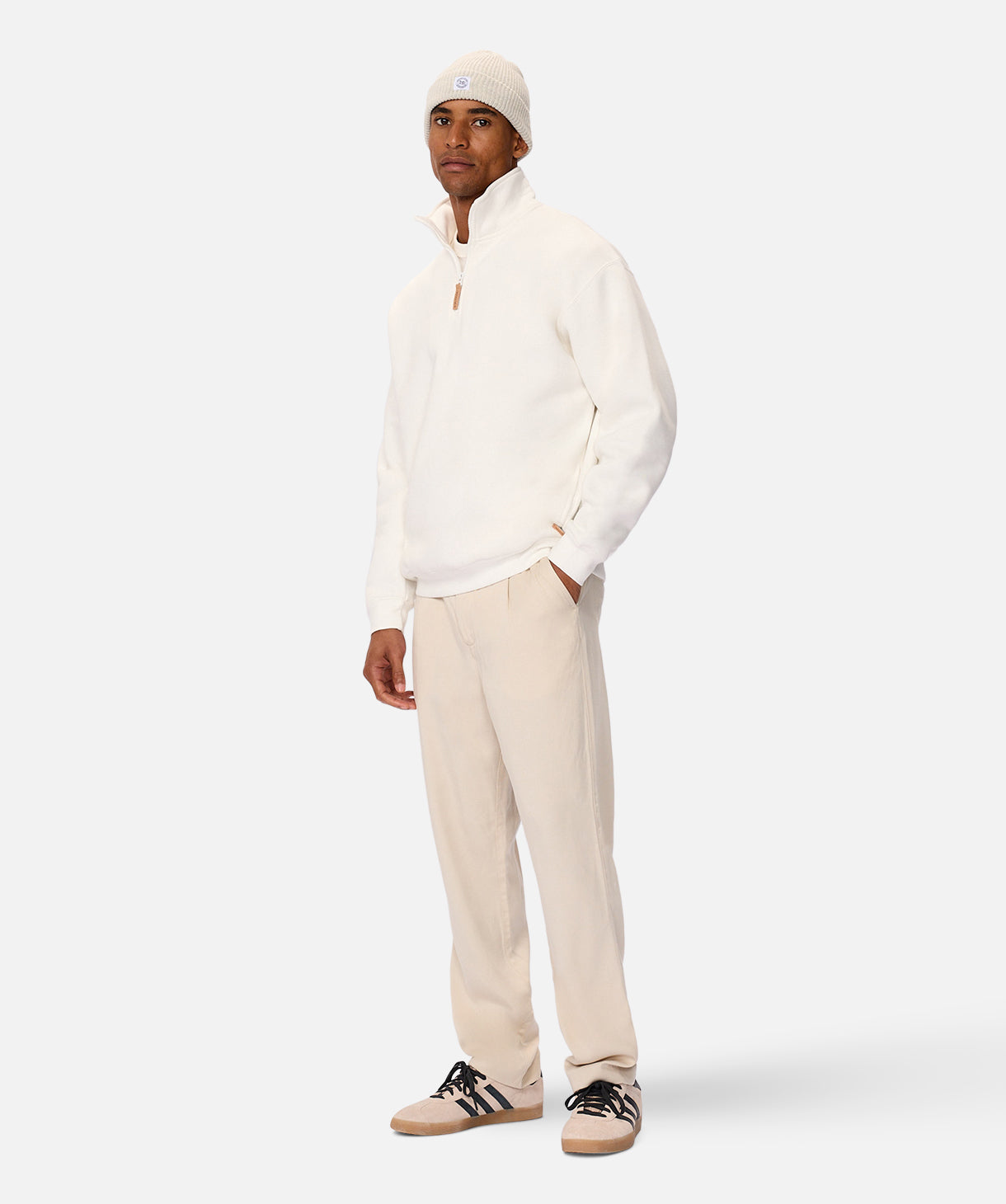 Staunton Tracktop Off White - Stylish Men's Athletic Jacket for Running & Outdoor Activities