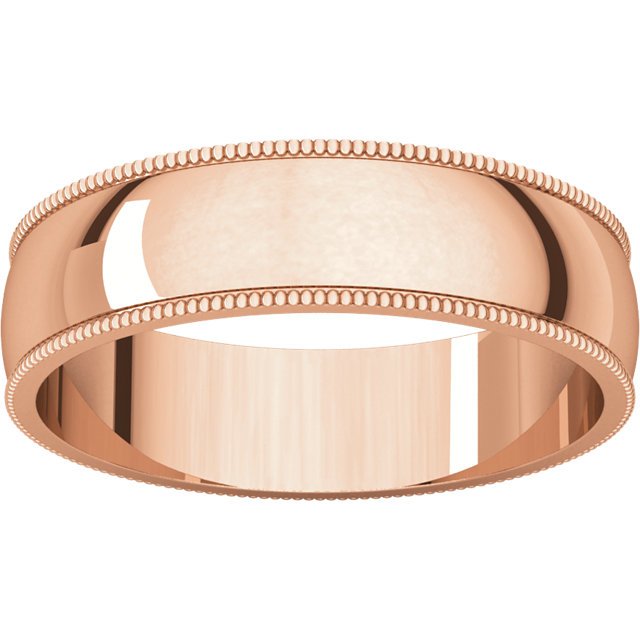 14K Gold 5mm Lightweight Milgrain Wedding Band for Women - Elegant Bridal Ring for Engagement, Anniversary & Everyday Wear