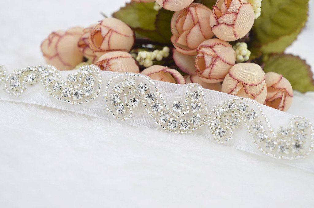 Bridal Sash with Crystals & Rhinestones - Wedding Belt for Bride
