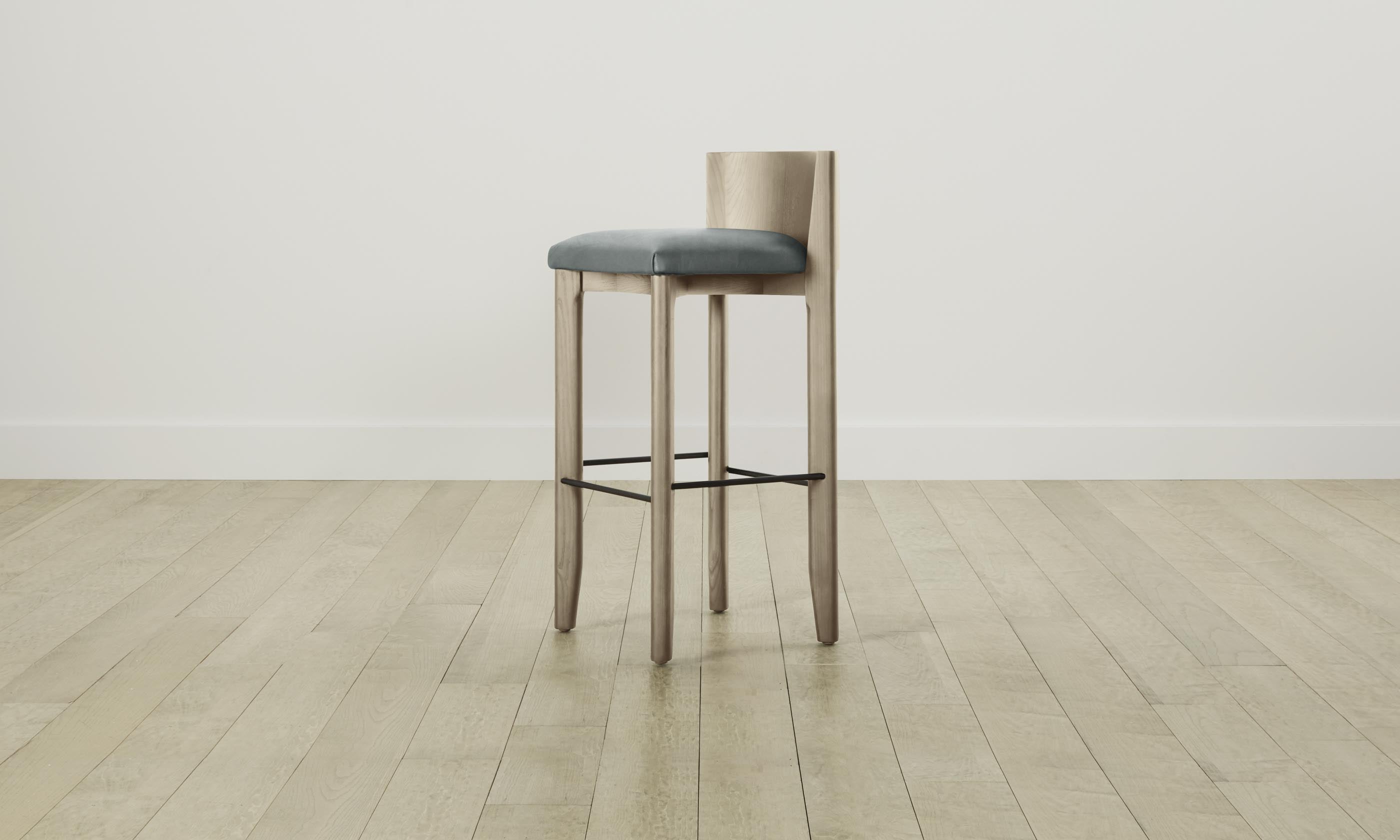 Premium Nubuck Leather Bar Stool - The Delancey Counter Height Stool with Adjustable Height for Kitchen Island, Home Bar & Dining Room - Modern Comfort Seating for Restaurants & Cafes