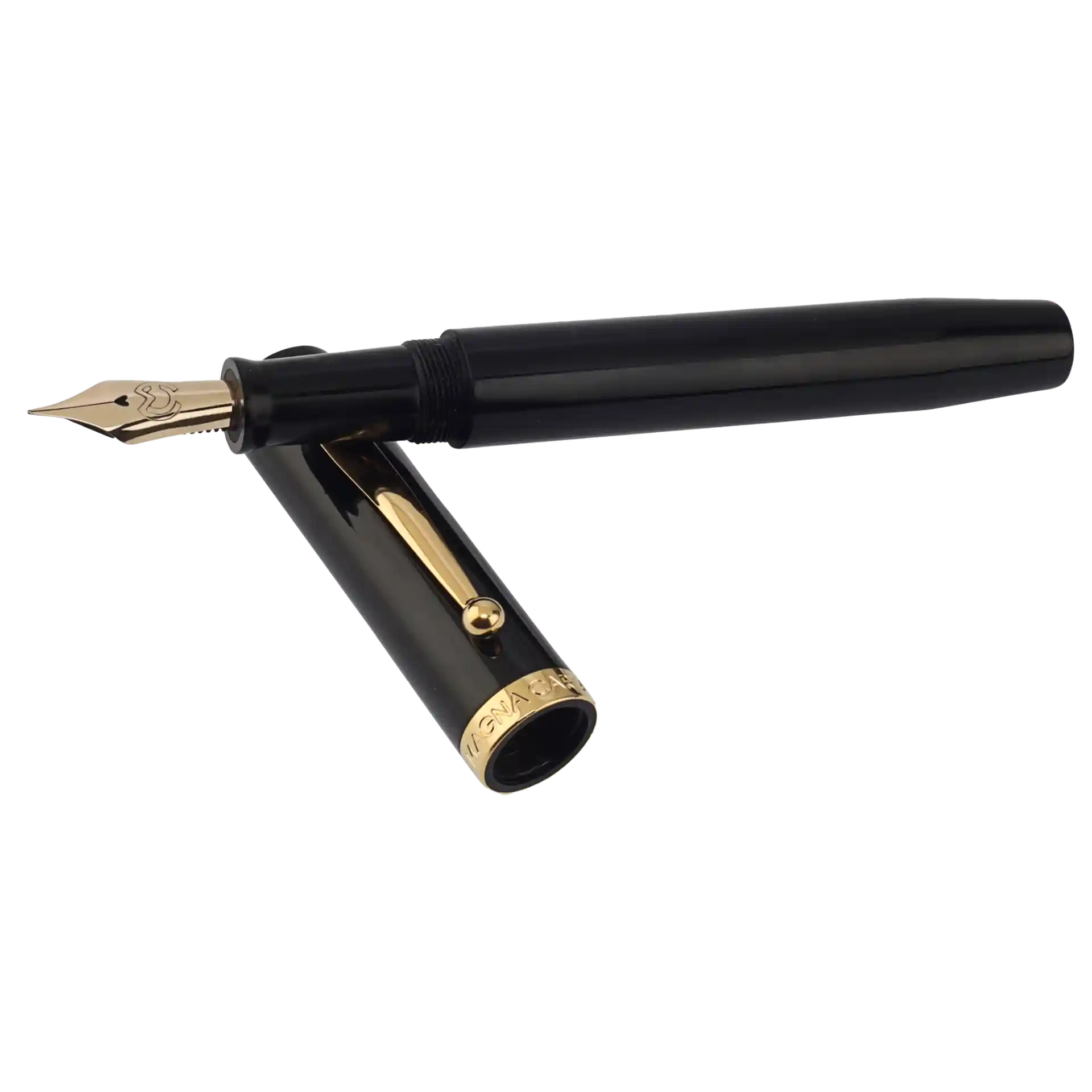 Magna Carta Mag 600 Fountain Pen with True Flex Nib - Premium Nikko Ebonite Black for Calligraphy & Handwriting - Perfect for Artists, Writers & Collectors