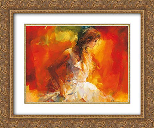 Gold Ornate Wood Frame with Double Matting
