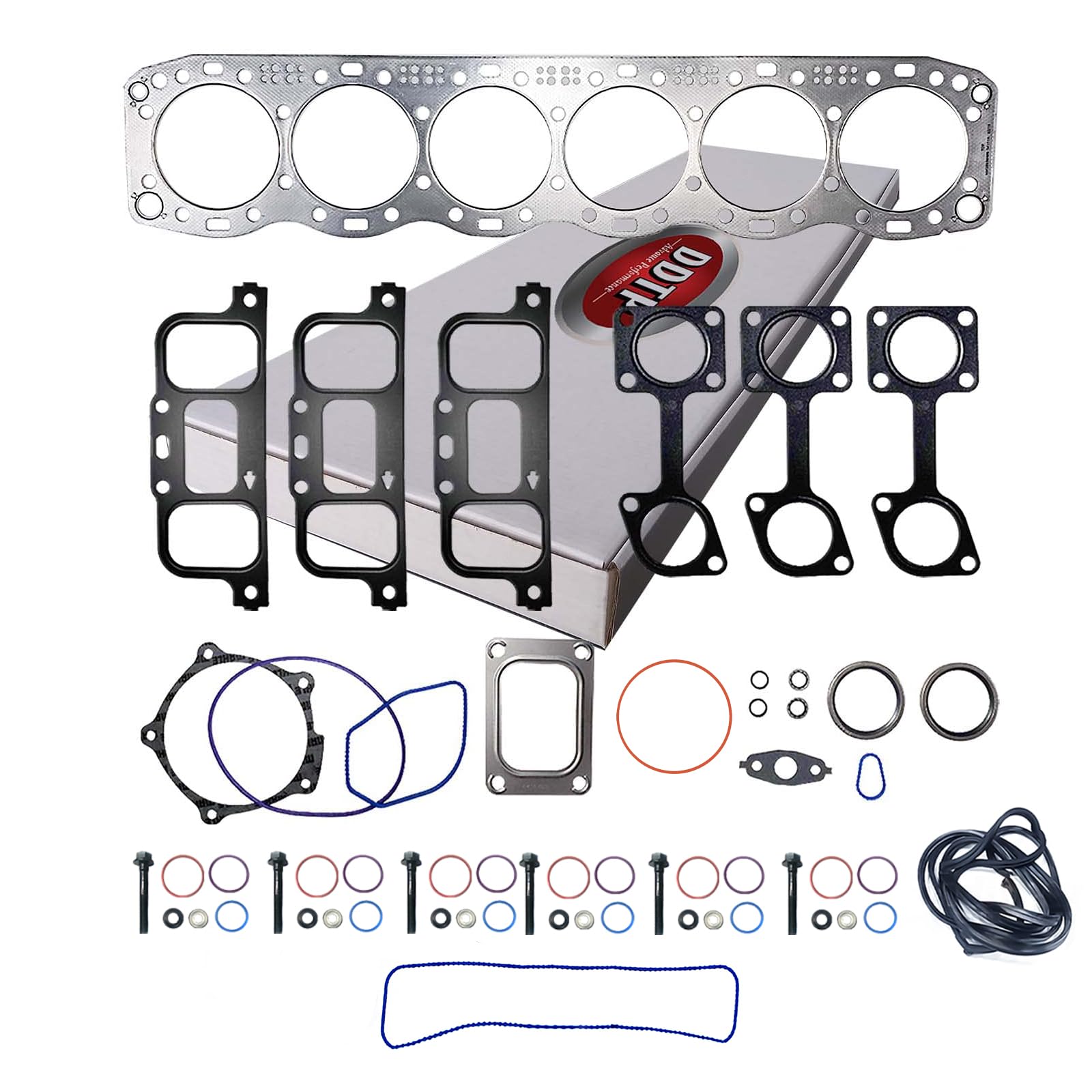 Detroit Diesel S60 14L Engine Gasket Kit - Head Gasket, Injector Seal Kit & Valve Cover Gasket Set - Replacement Parts for Heavy Duty Trucks & Industrial Equipment