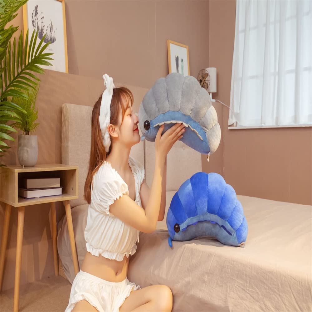 Cute Pill Bug Plush Toy - Soft Stuffed Animal Pillow & Back Cushion - 19 Inch Gray Insect Doll for Kids - Perfect Gift for Boys & Girls - Great for Bedtime Snuggles, Nursery Decor, and Playtime Comfort
