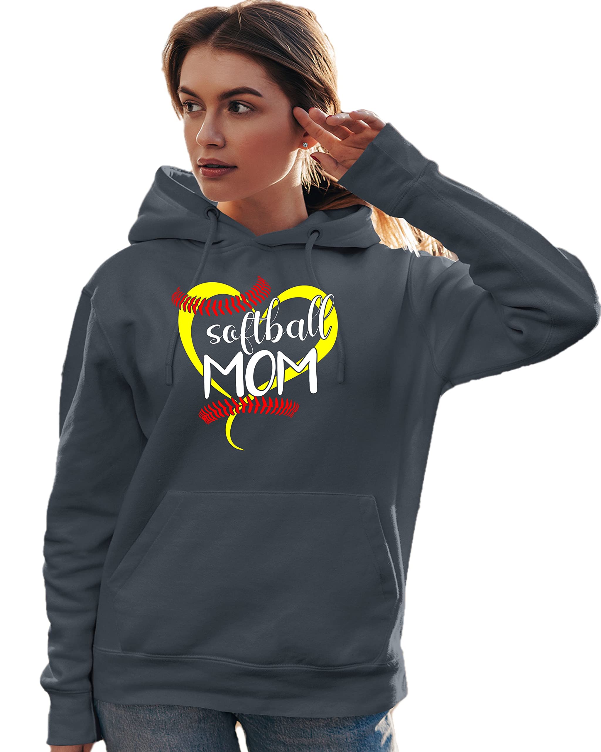 Softball Mom Hoodie - Comfortable & Stylish Sweatshirt for Women & Men - Perfect for Mother's Day Gifts & Game Day Outfits