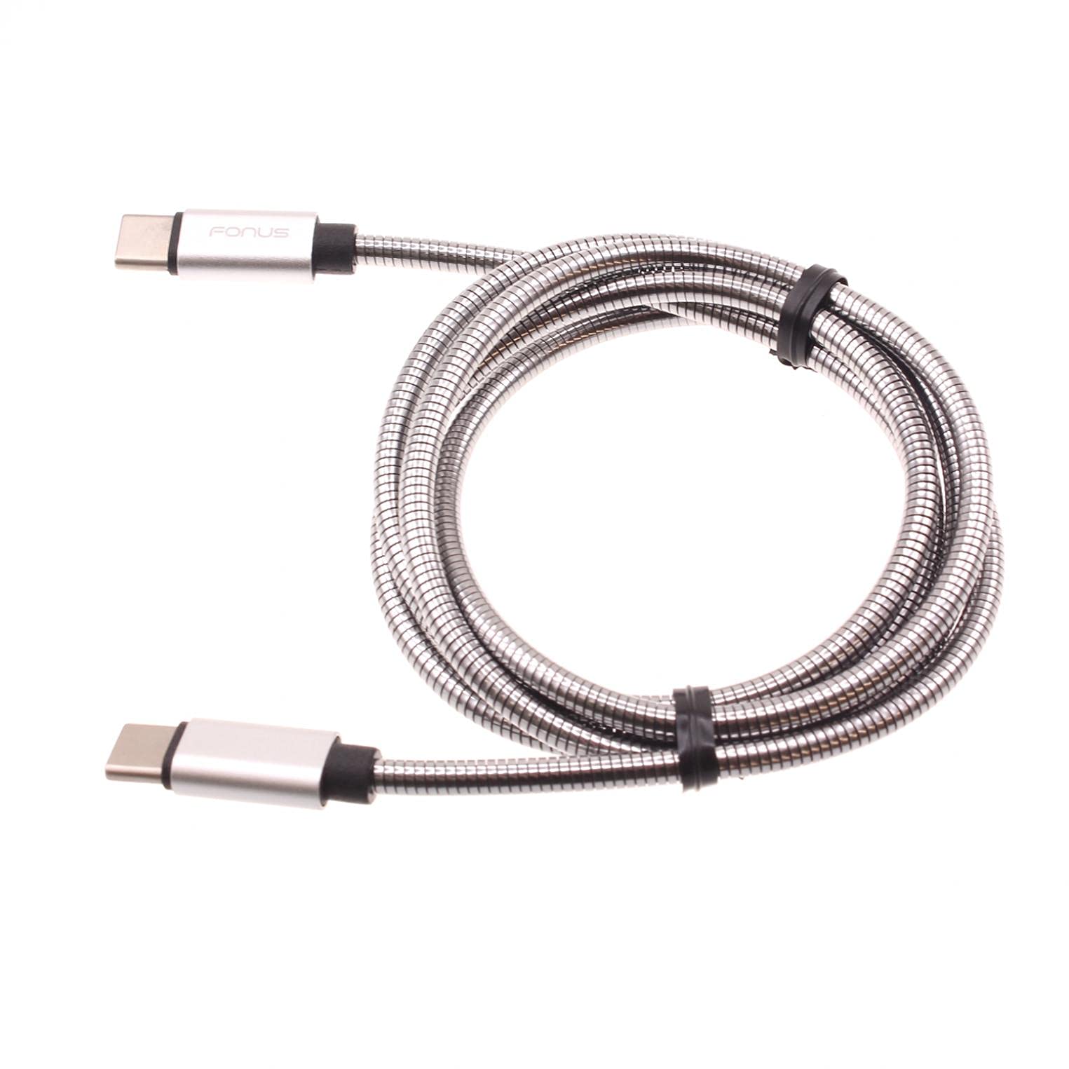 3ft USB-C to USB-C Fast Charging Cable, PD Compatible Metal Braided Cord for Samsung Galaxy A72/A52/A42/A32/A12 - Durable Long Type-C Charger Wire for Home, Office & Travel