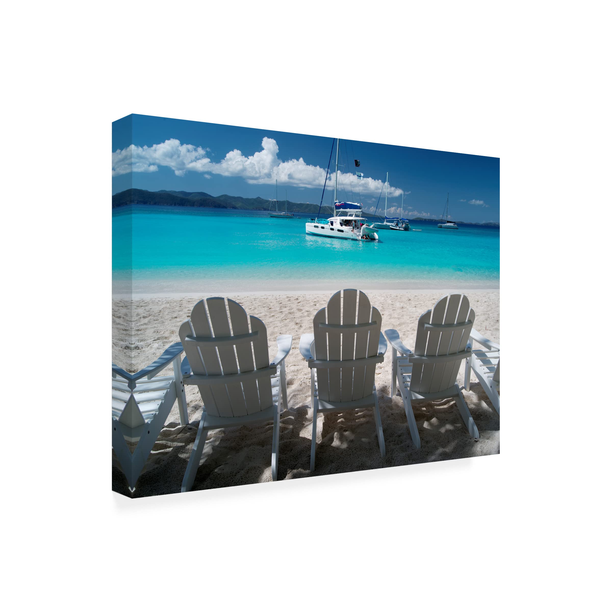 Dennis Frates 'Beach Chair 4' Canvas Wall Art Print - Coastal Decor for Living Room, Bedroom & Beach House - Perfect Nautical Home Decor Gift