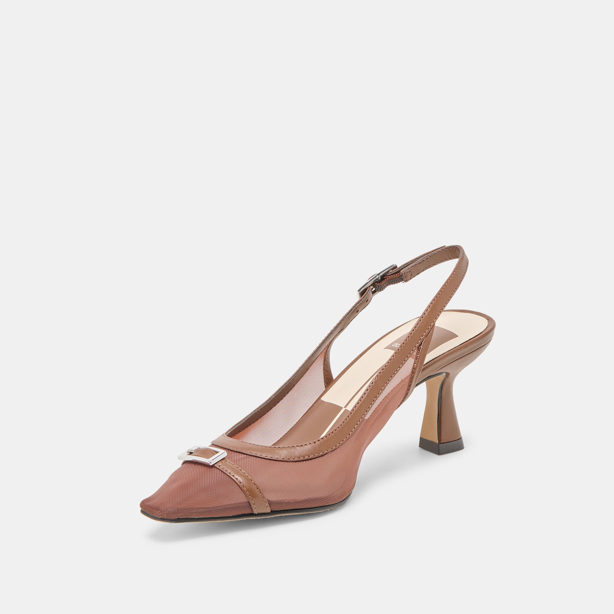 LORINE Women's High Heels - Espresso Brown Mesh Dress Pumps for Party, Wedding & Evening Events