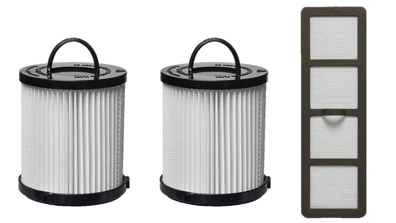 Eureka Vacuum Replacement Filter Bundle - 2 Pack DCF21 & EF6 HEPA Exhaust Filters Compatible with Eureka Air Speed Models 67821, 68931, 68931A, EF91, EF-91, EF-91B, 83091-1, 69963 - Improves Air Quality for Allergy Sufferers & Pet Owners