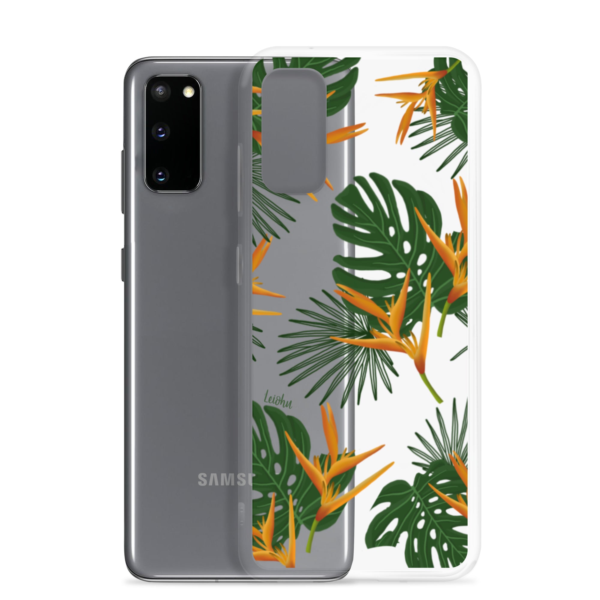Vintage Paradise Clear Protective Case for Samsung Galaxy - Slim & Durable Phone Cover for Everyday Use & Travel