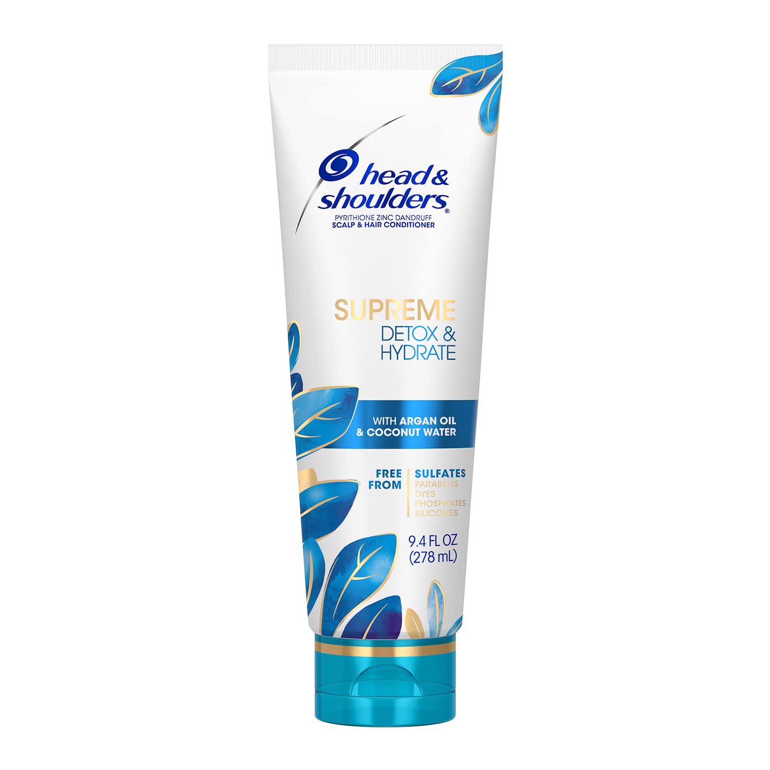 Head & Shoulders Supreme Detox & Hydrate Shampoo with Coconut Oil for Dry Scalp & Damaged Hair - 9.4 Fl Oz - Deep Cleansing & Moisturizing for Healthy Hair - Perfect for Daily Use & Scalp Care