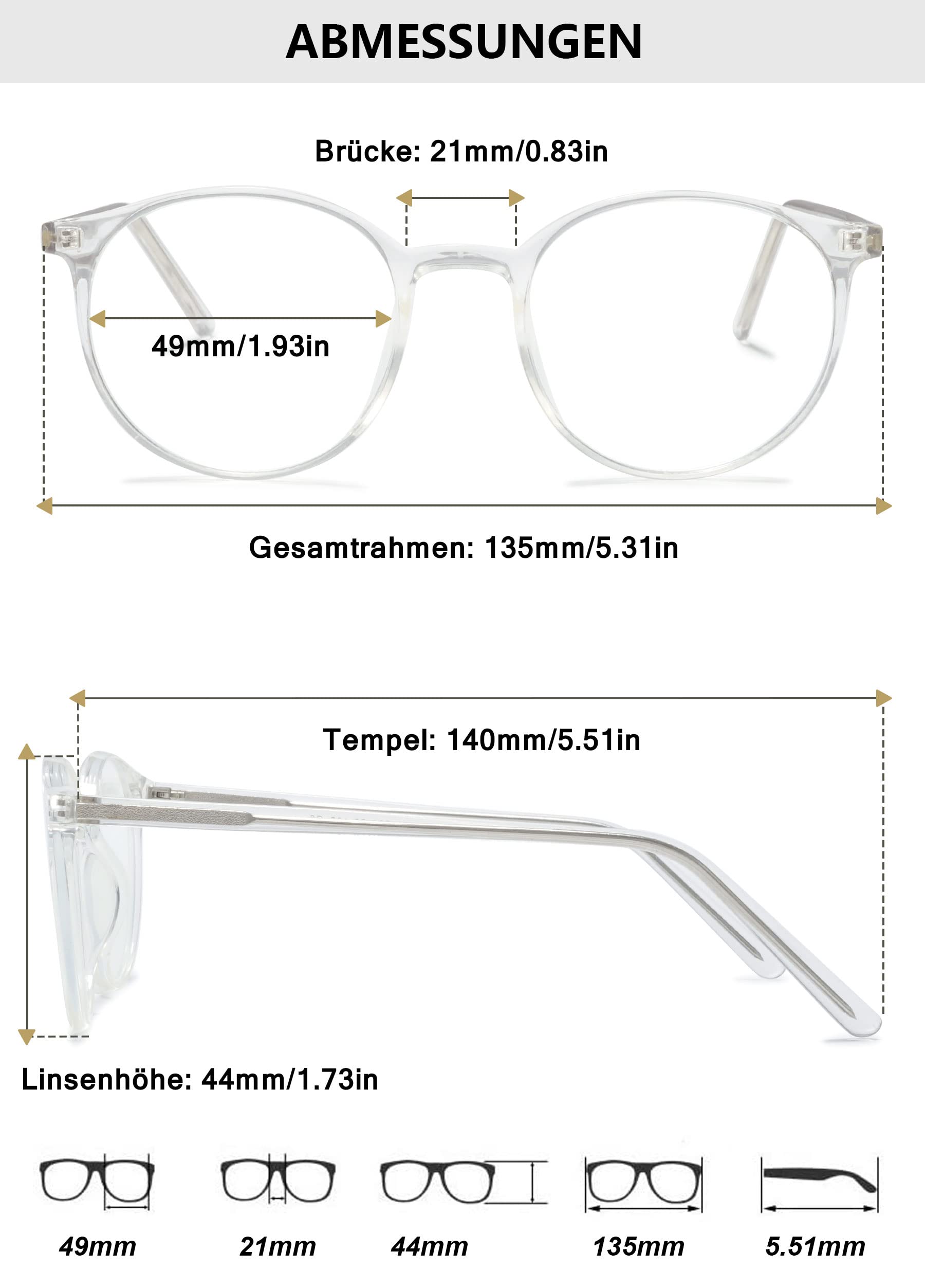 Blue Light Blocking Glasses for Women & Men - TR90 Frame for Computer Use