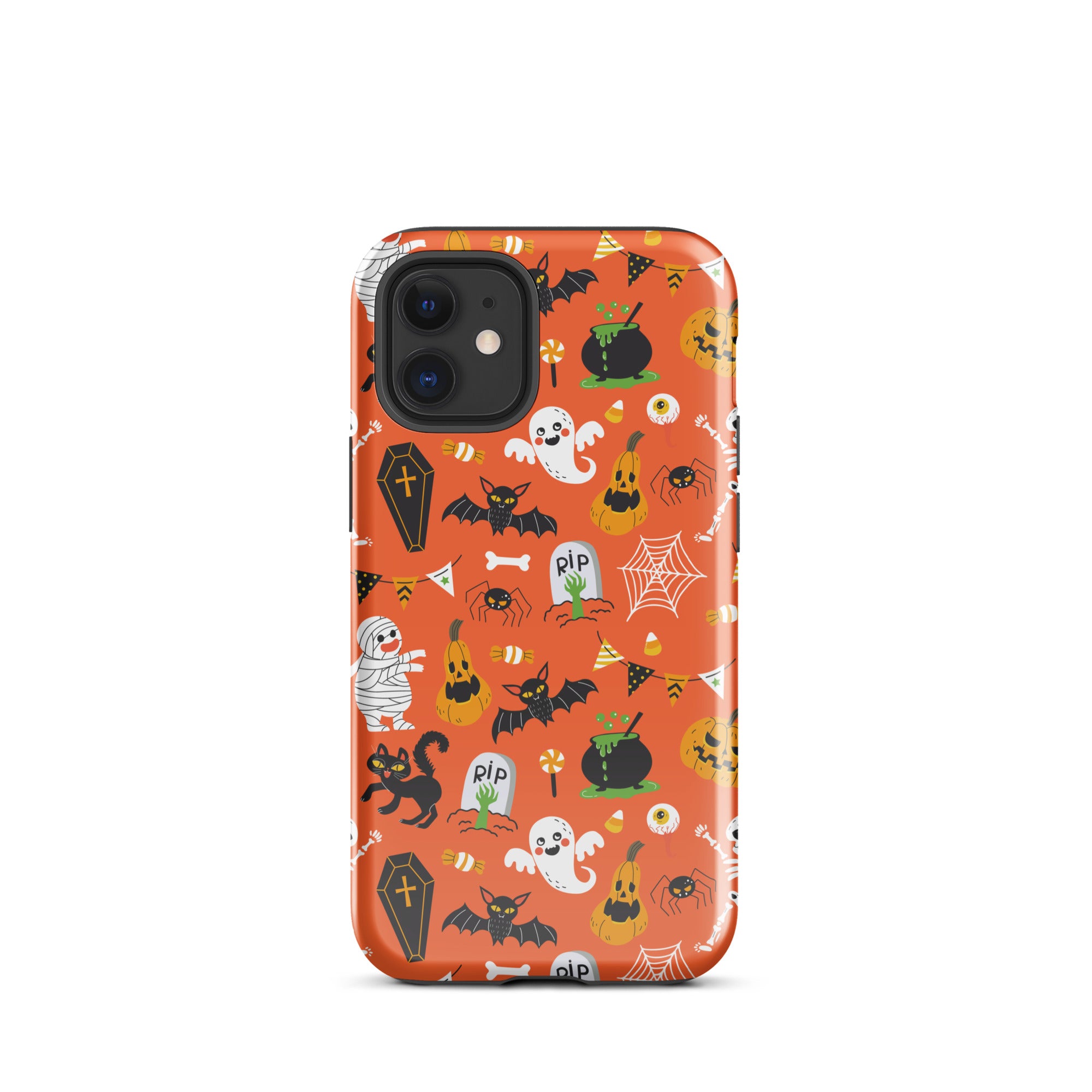 Spooky Night Guardian Premium iPhone Case - Halloween Protective Cover for iPhone 13/14/15 Pro Max - Cute Ghost Design Shockproof Phone Case for Night Out, Party & Daily Use
