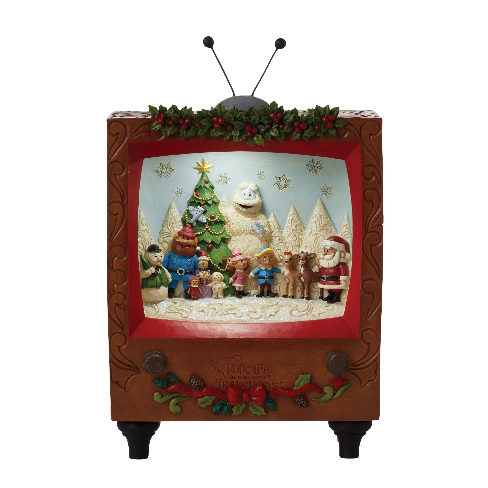 Rudolph LED Diorama TV Scene - Christmas Light-Up Decoration for Home & Holiday Decor | Perfect for Living Room, Bedroom, and Holiday Party Decorations