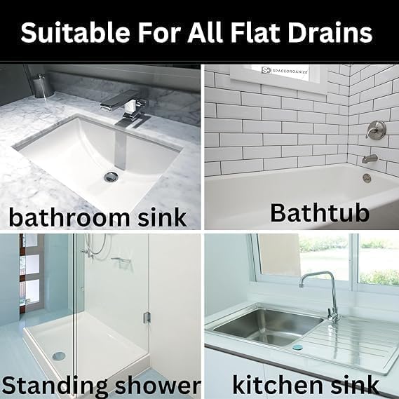 Wazdorf Disposable Shower Drain Cover Hair Catcher - 20 Pack Mesh Stickers for Bathroom, Laundry, Bathtub & Kitchen Sink Strainer - Prevents Clogs & Keeps Drains Clean - Perfect for Homes, Apartments & Hotels