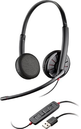 Blackwire C325 USB Headset (Renewed) - Noise-Cancelling Office Headphones with Microphone for PC, Mac, Zoom Calls & Remote Work