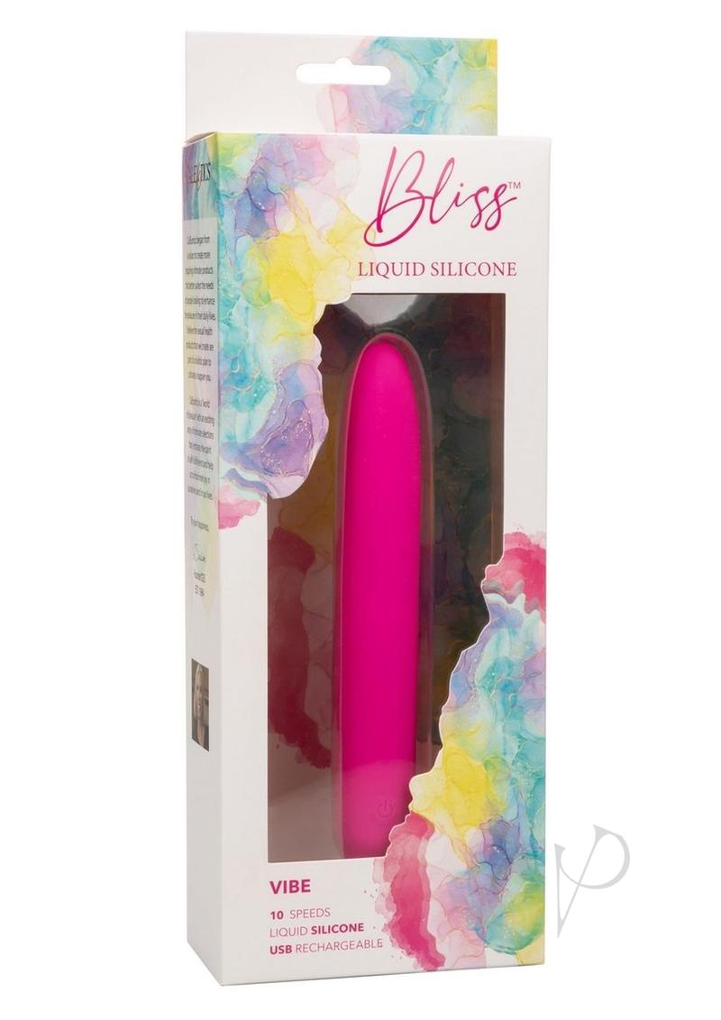 Bliss Liquid Silicone Rechargeable Vibrator - Waterproof Adult Toy for Women, Couples & Solo Play - Pink Sensual Massager for Bedroom & Travel Use