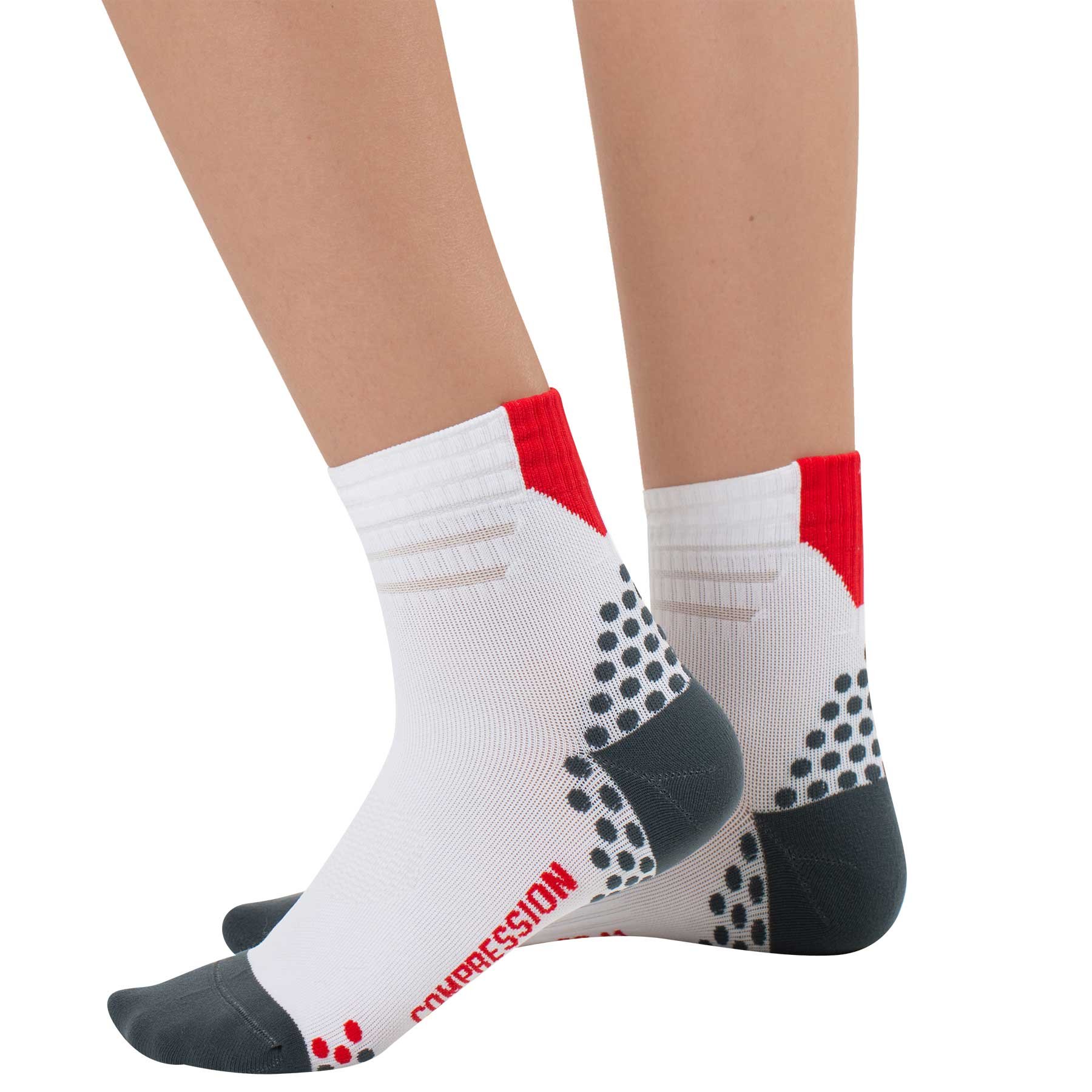 Breathable Compression Ankle Socks for Running & Sports - Moisture Wicking, Cushioned Dot Padding - Ideal for Jogging, Gym Workouts & Outdoor Activities