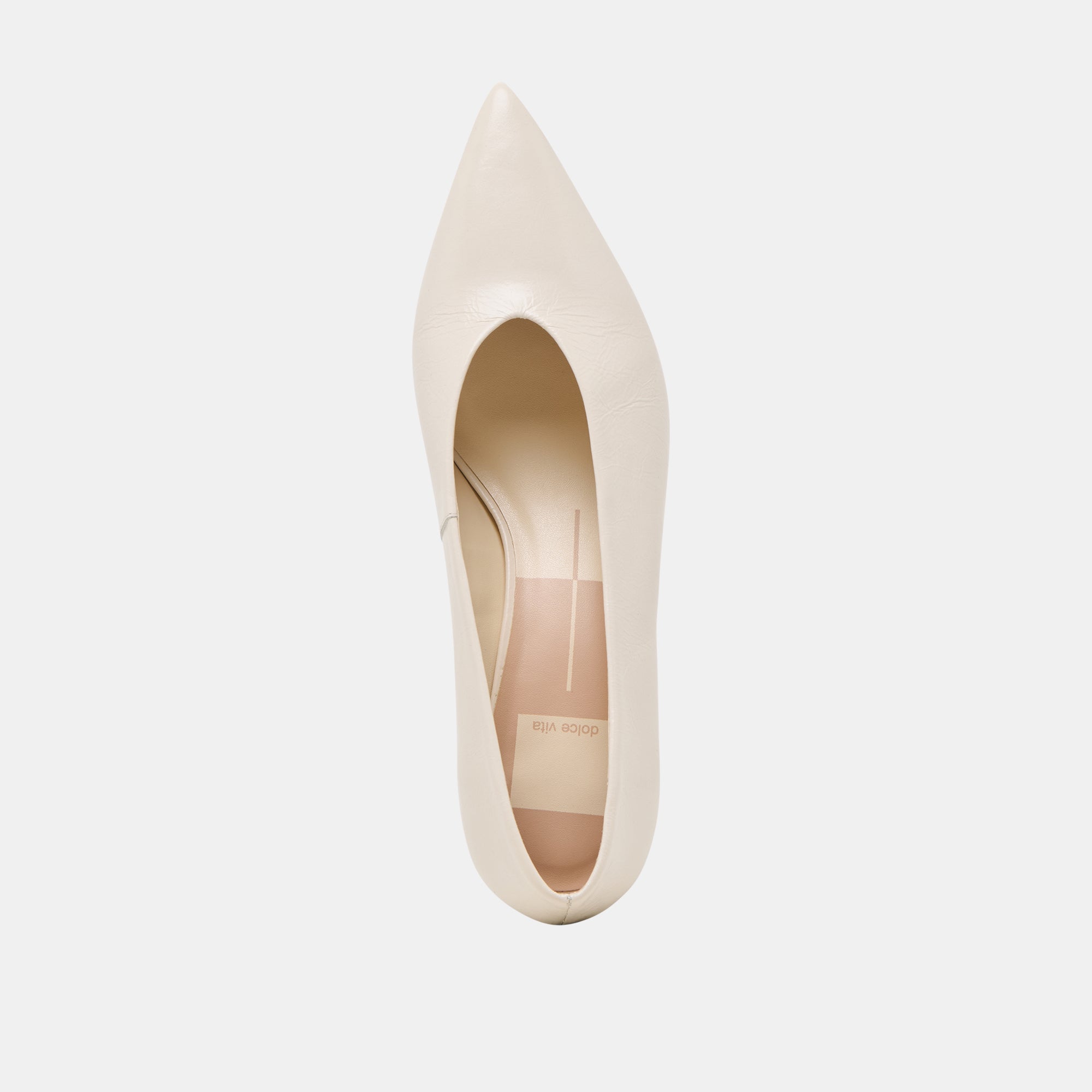 ALWYN Women's Heels - Bone Crinkle Patent Leather High Heel Pumps for Office, Party & Evening Wear - Comfortable Dress Shoes for Women
