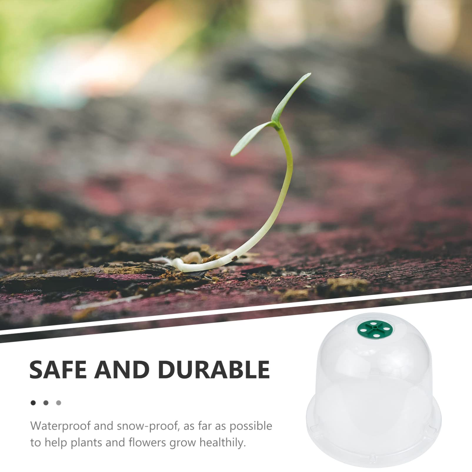 Yardwe 5-Pack Plant Covers - Winter Frost Protection Cloches for Outdoor Plants | Reusable Greenhouse Covers & Humidity Domes | Perfect for Vegetables, Flowers & Nursery Pots | Great for Garden, Patio & Backyard Plant Protection